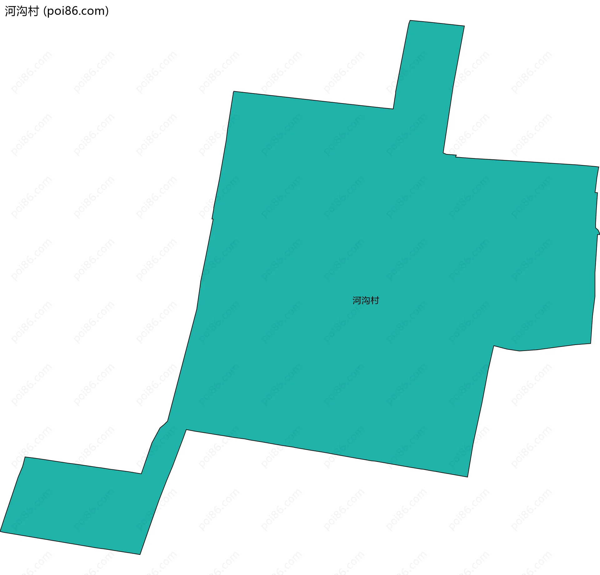 河沟村边界地图