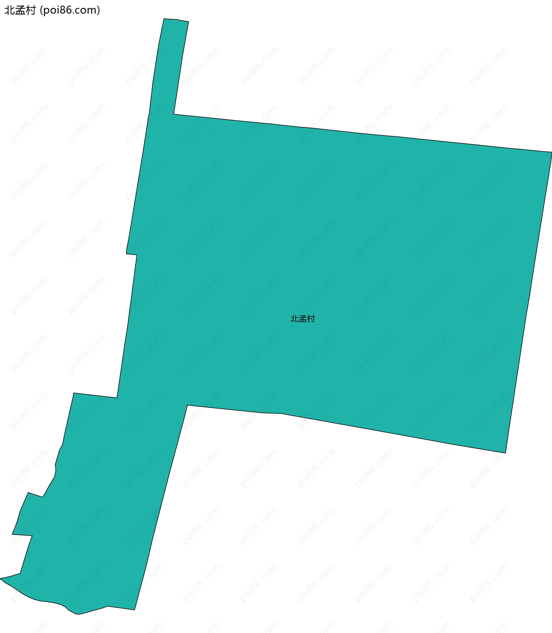 北孟村边界地图