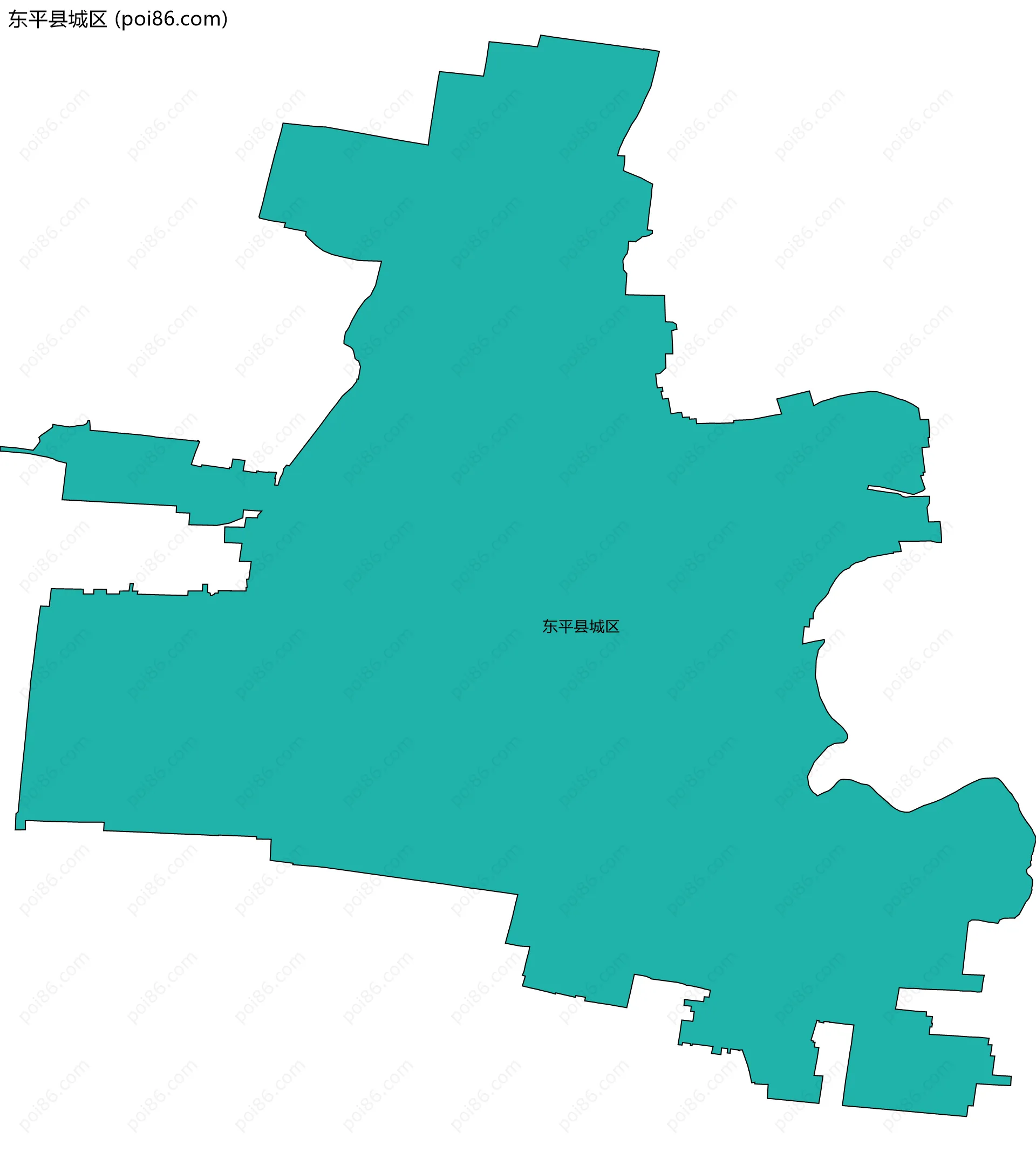 东平县城区边界地图