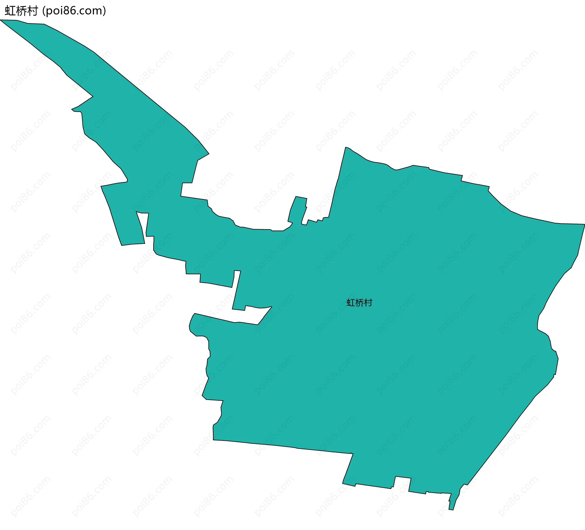 虹桥村边界地图