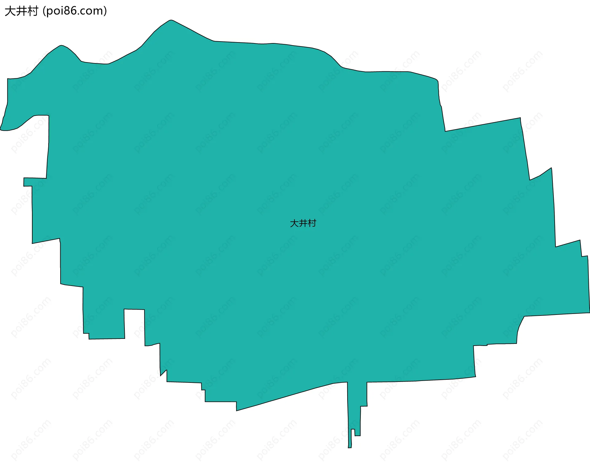 大井村边界地图