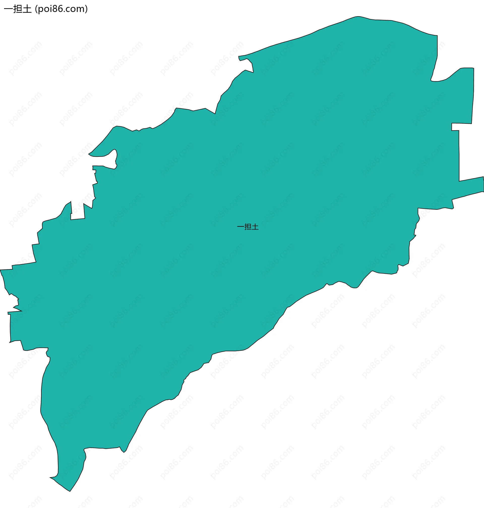 一担土边界地图