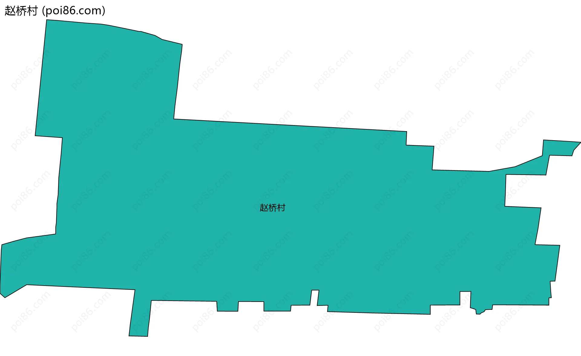 赵桥村边界地图