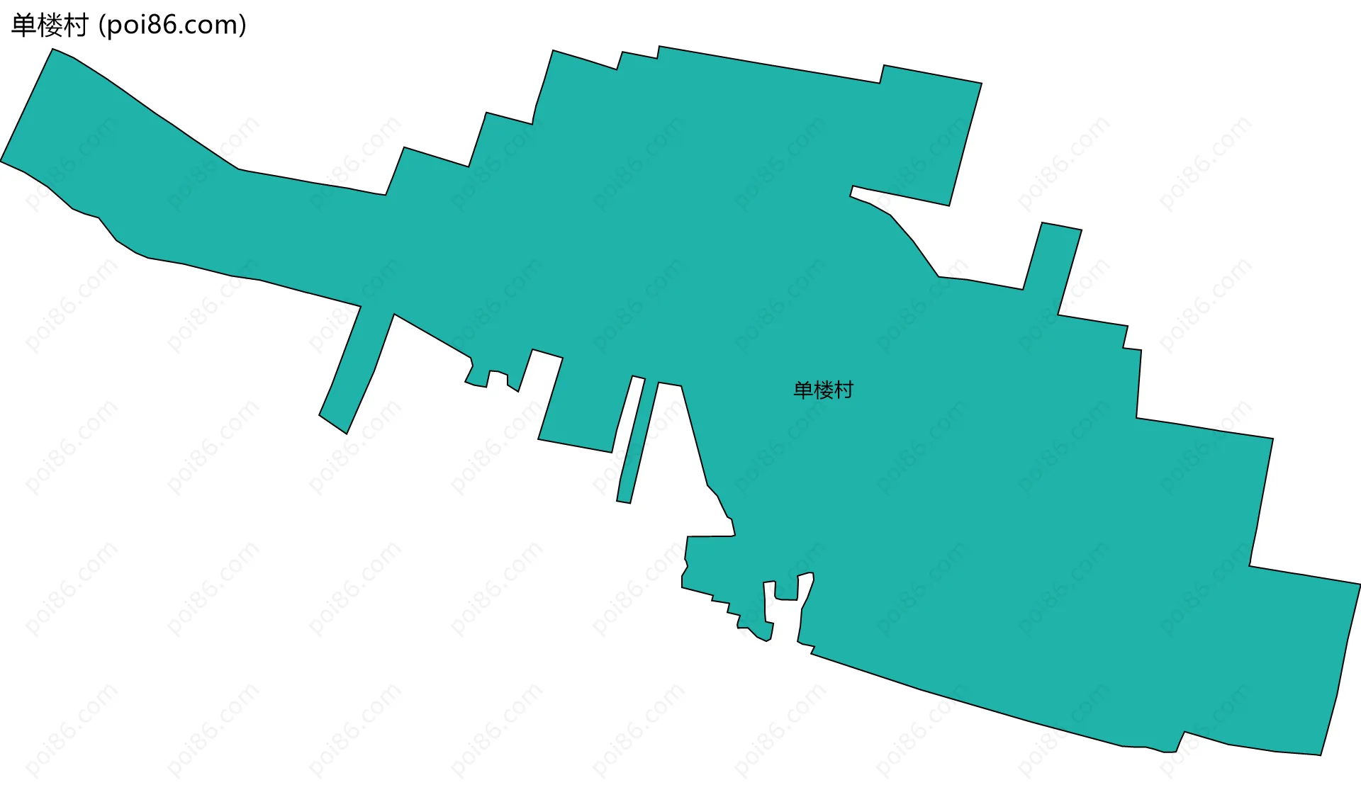 单楼村边界地图