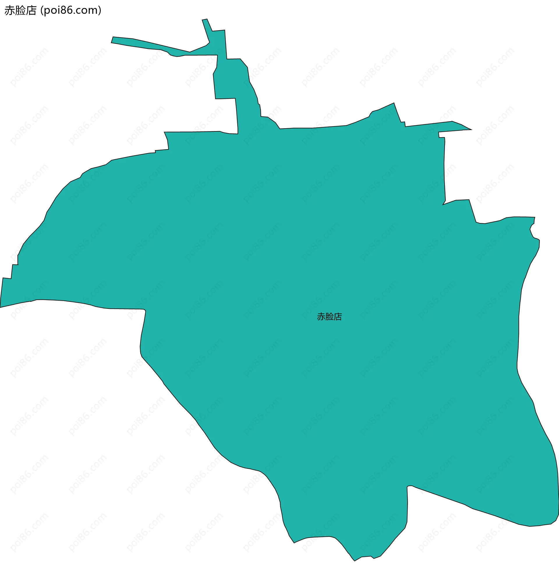 赤脸店边界地图