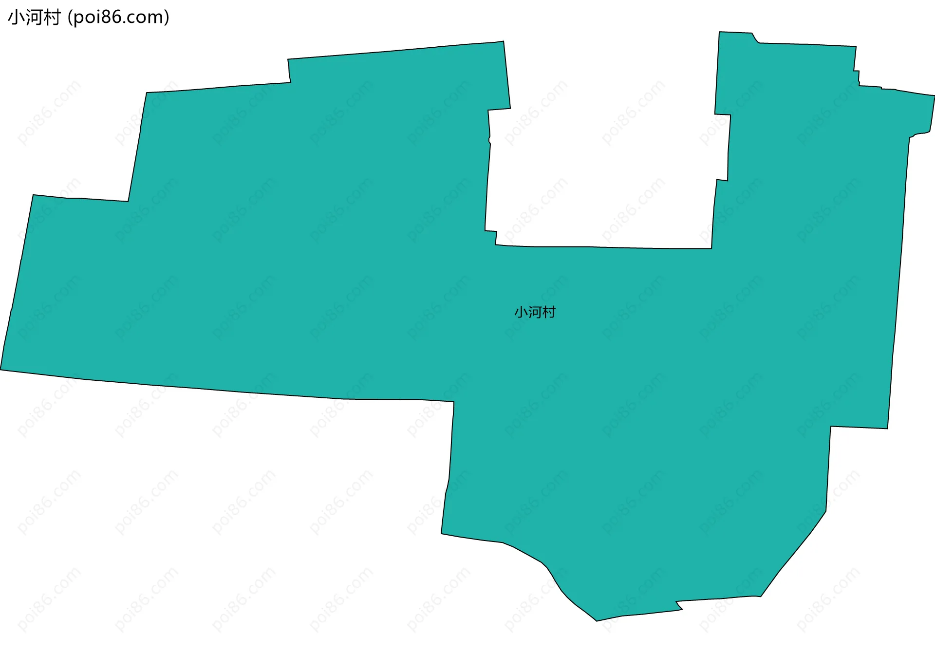 小河村边界地图