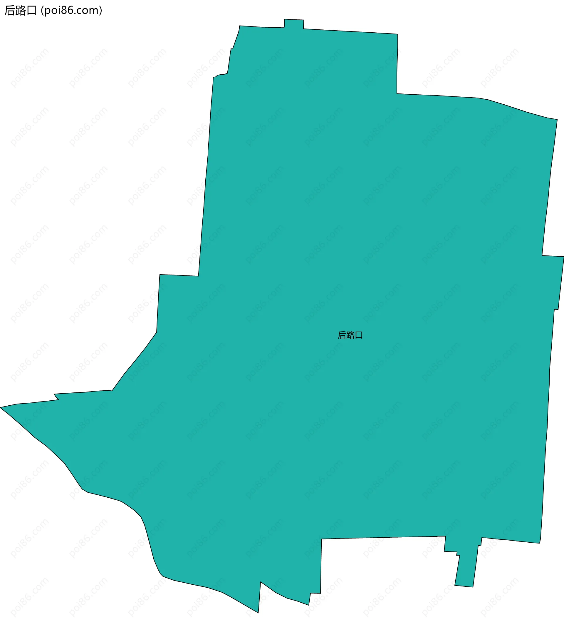 后路口边界地图