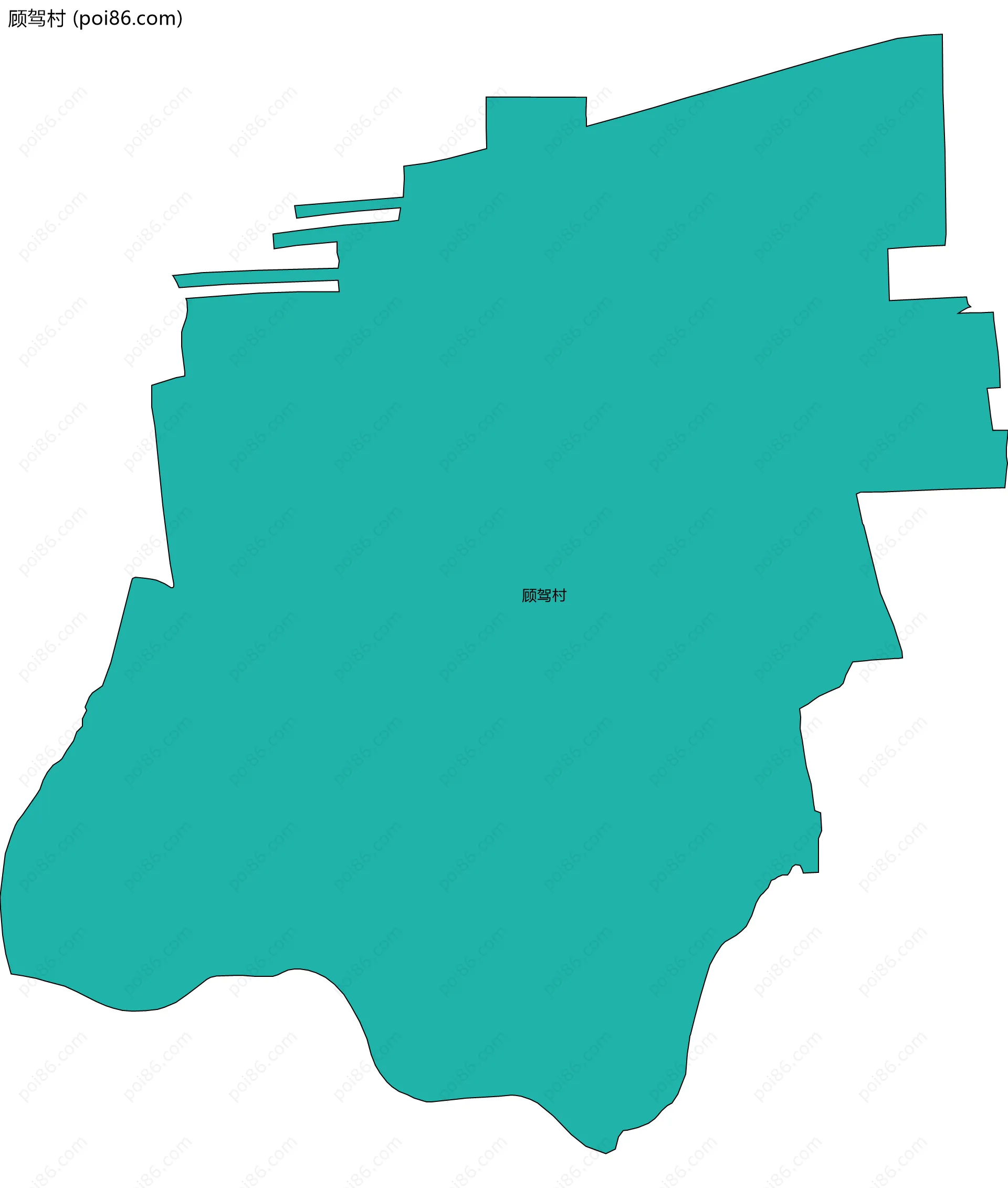 顾驾村边界地图