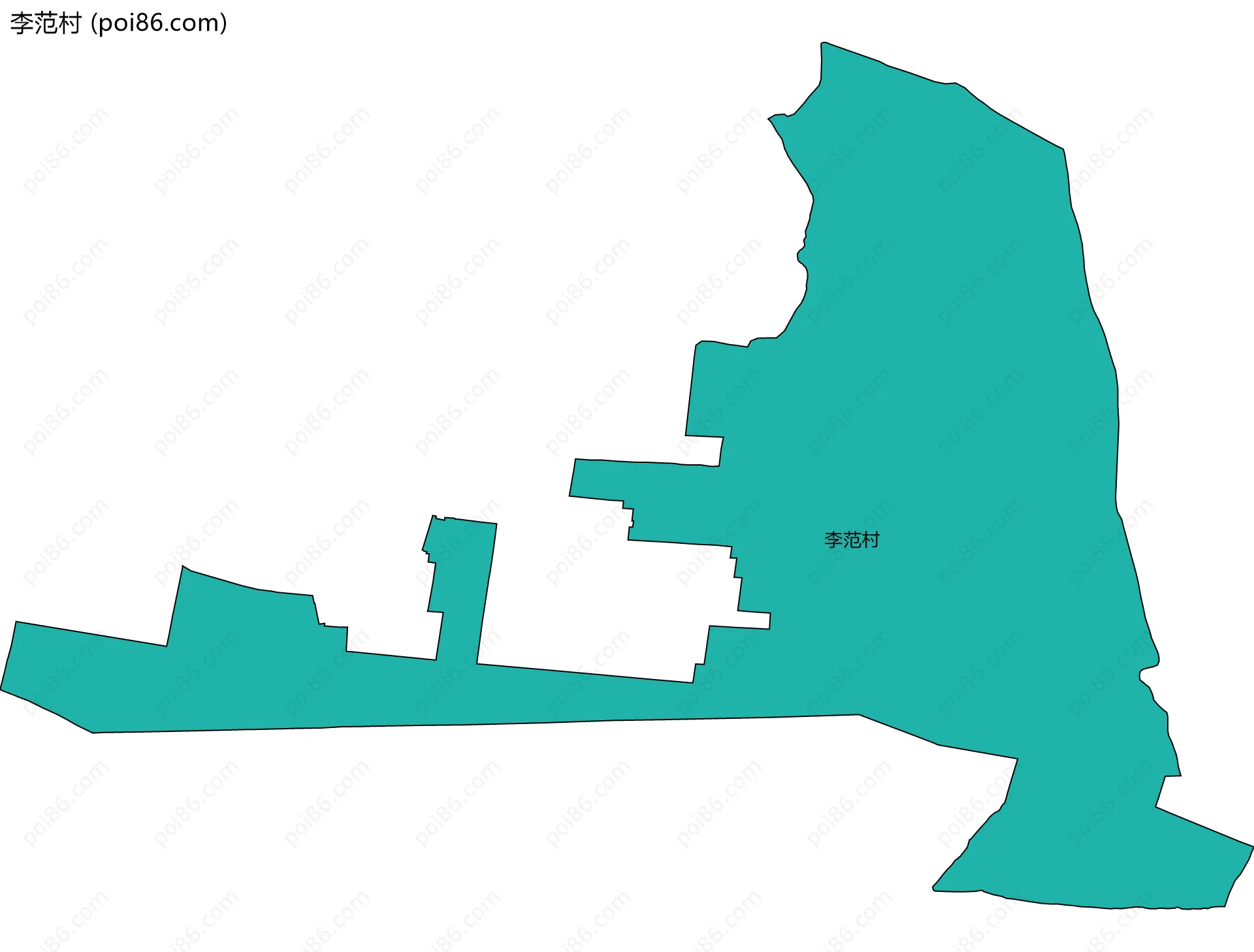 李范村边界地图