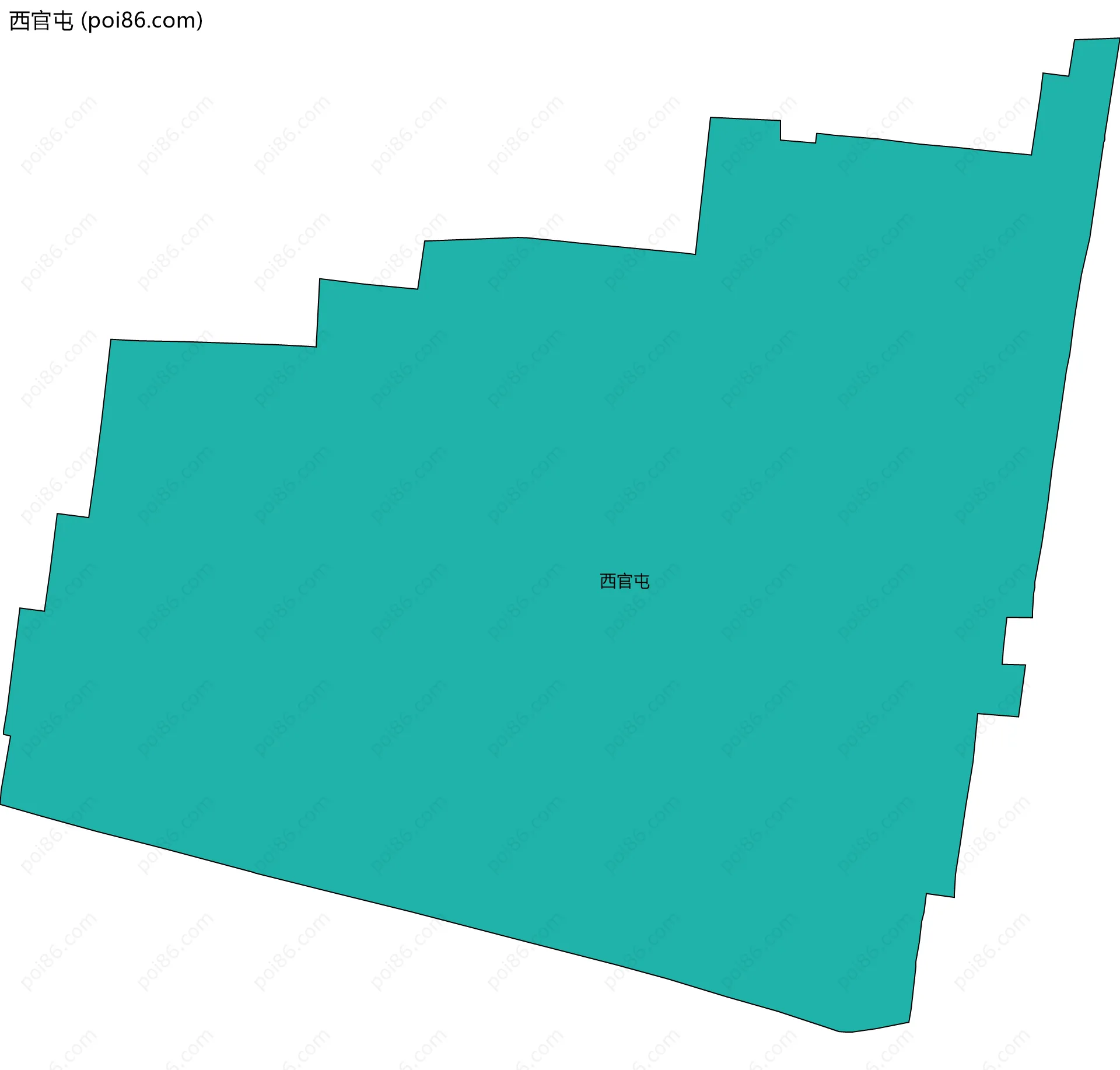 西官屯边界地图