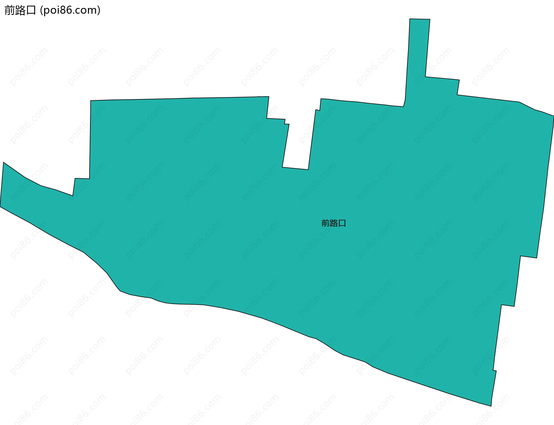前路口边界地图