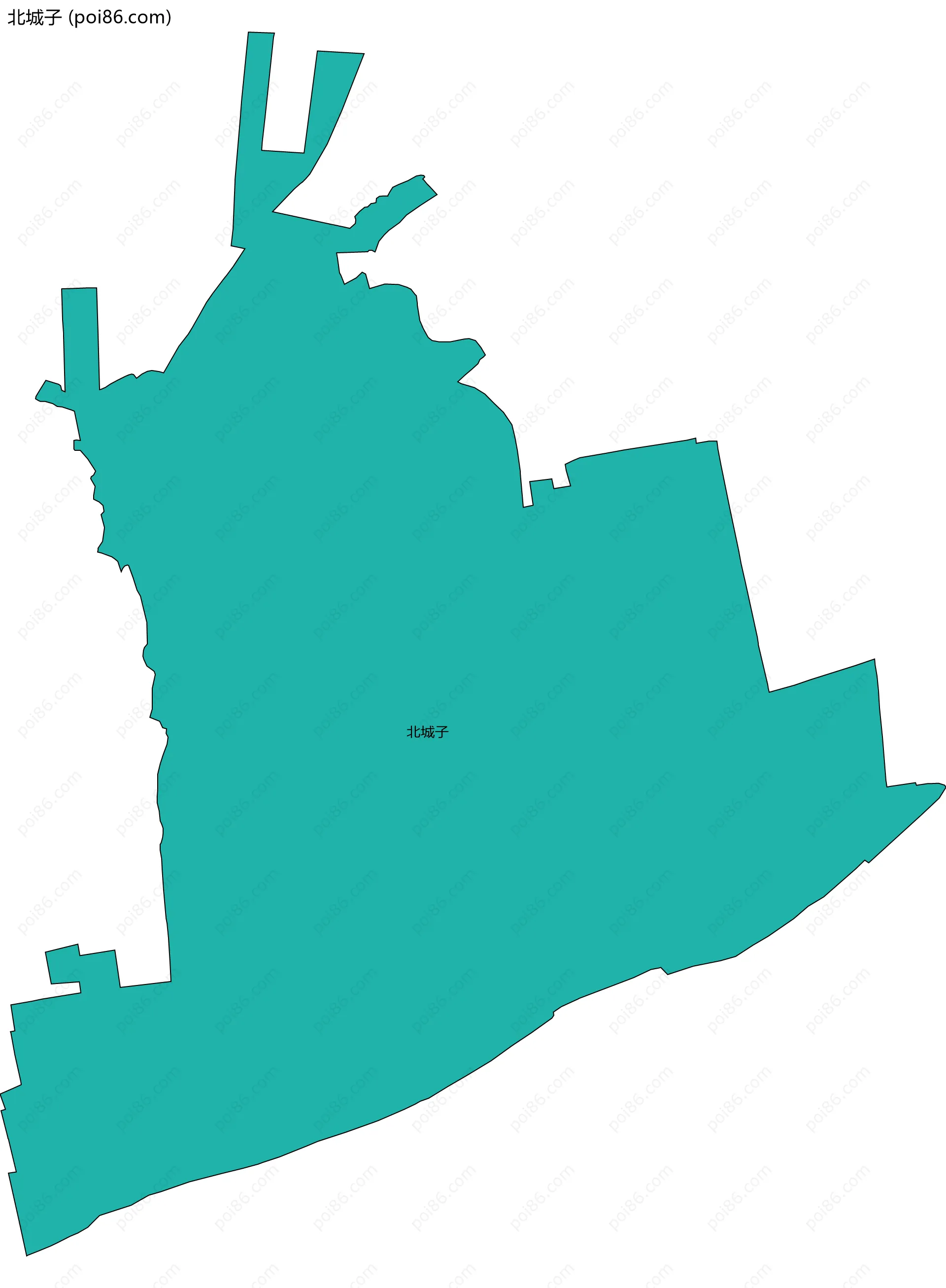 北城子边界地图