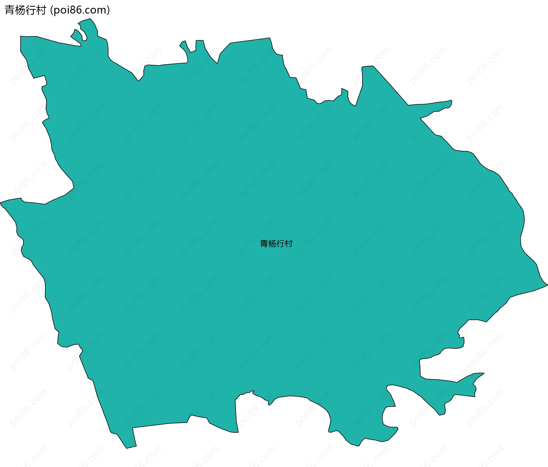 青杨行村边界地图