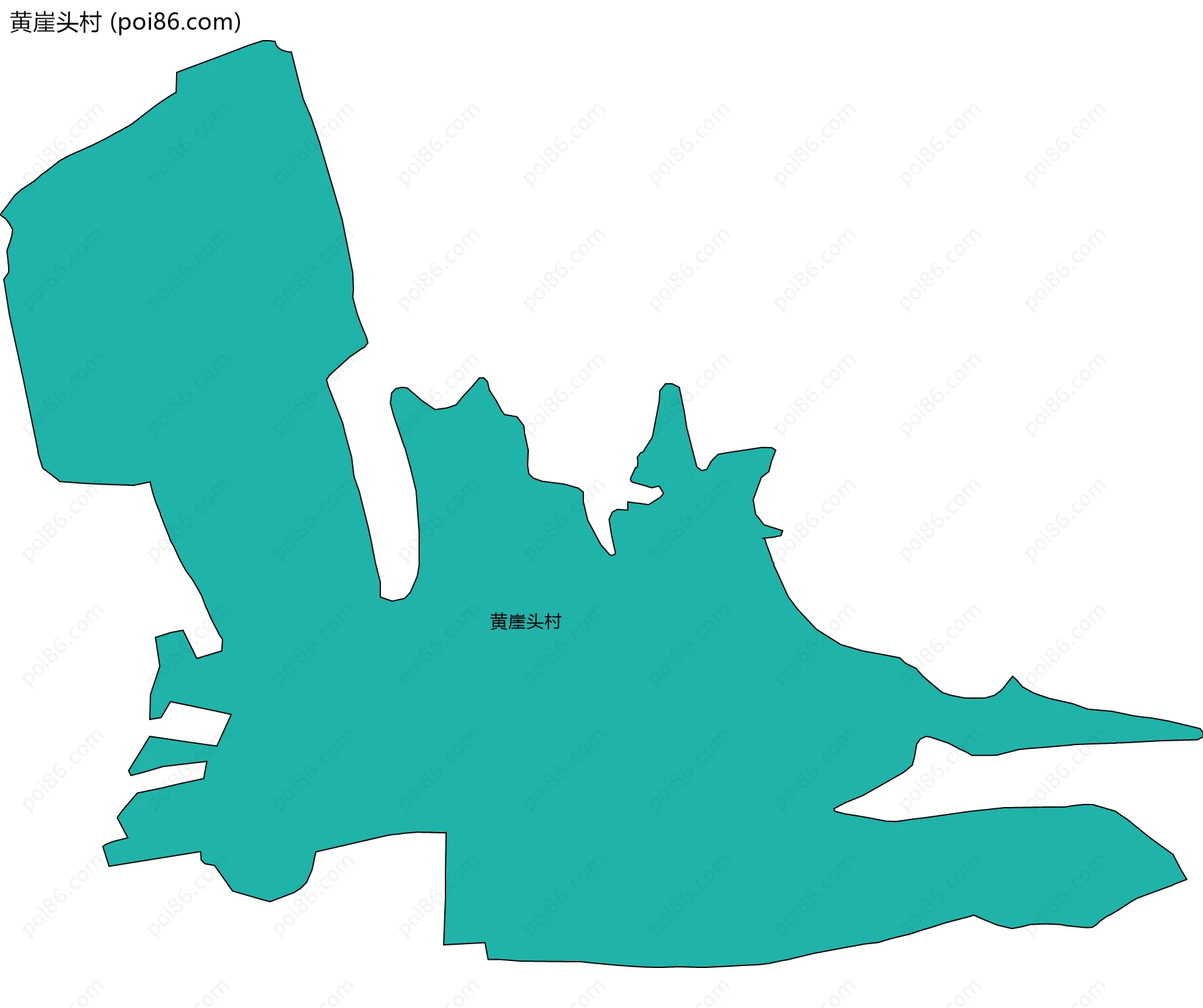 黄崖头村边界地图