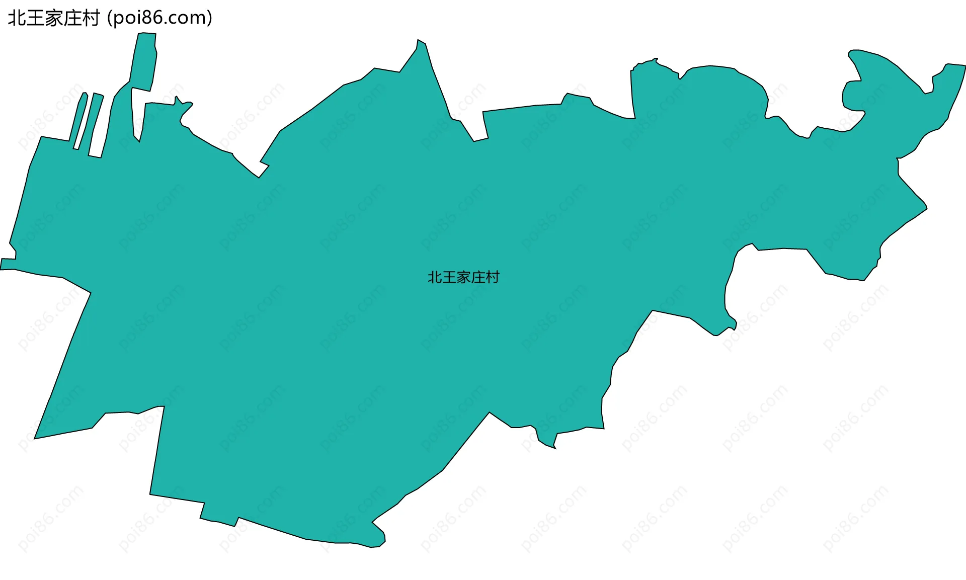 北王家庄村边界地图