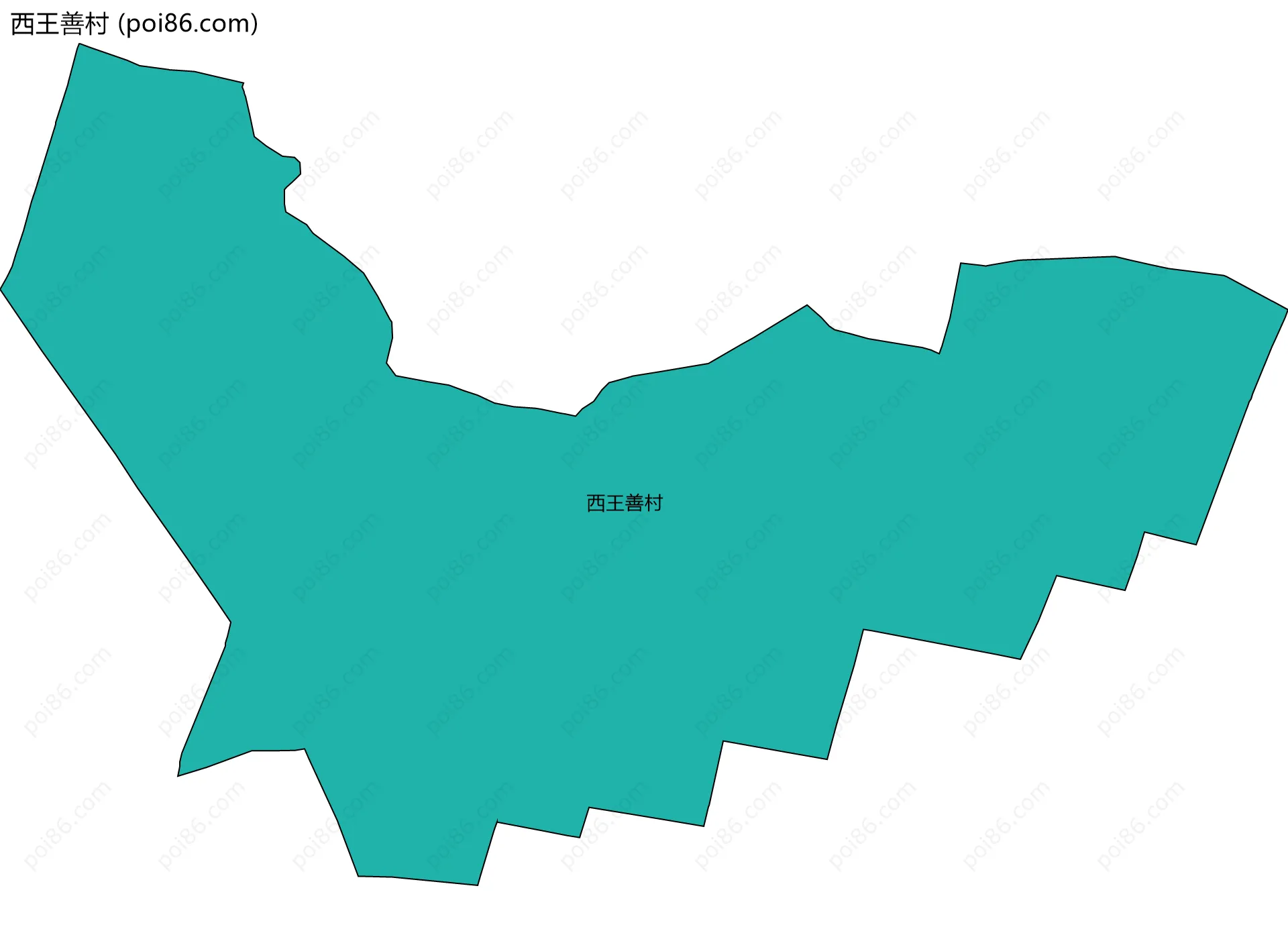 西王善村边界地图