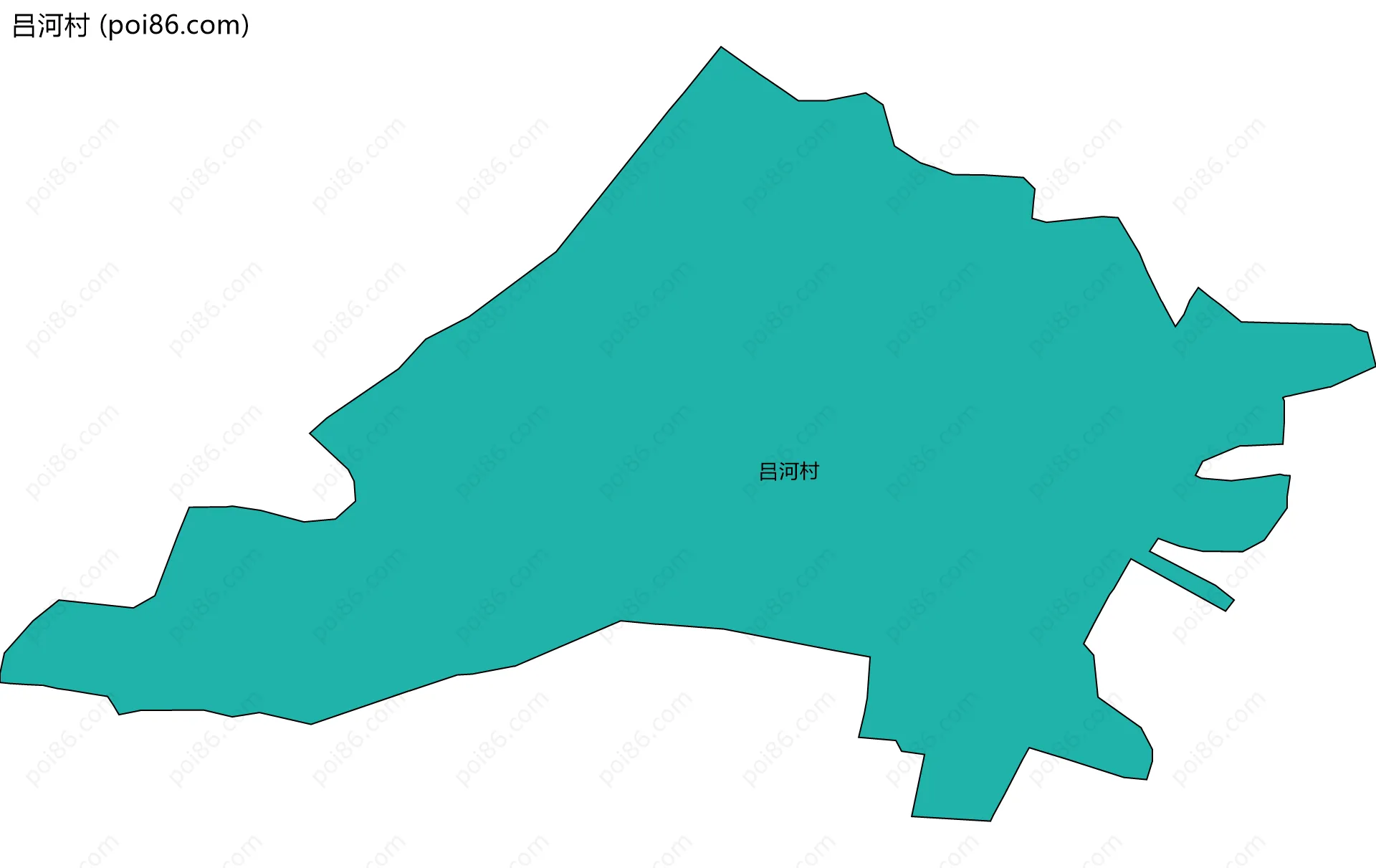 吕河村边界地图