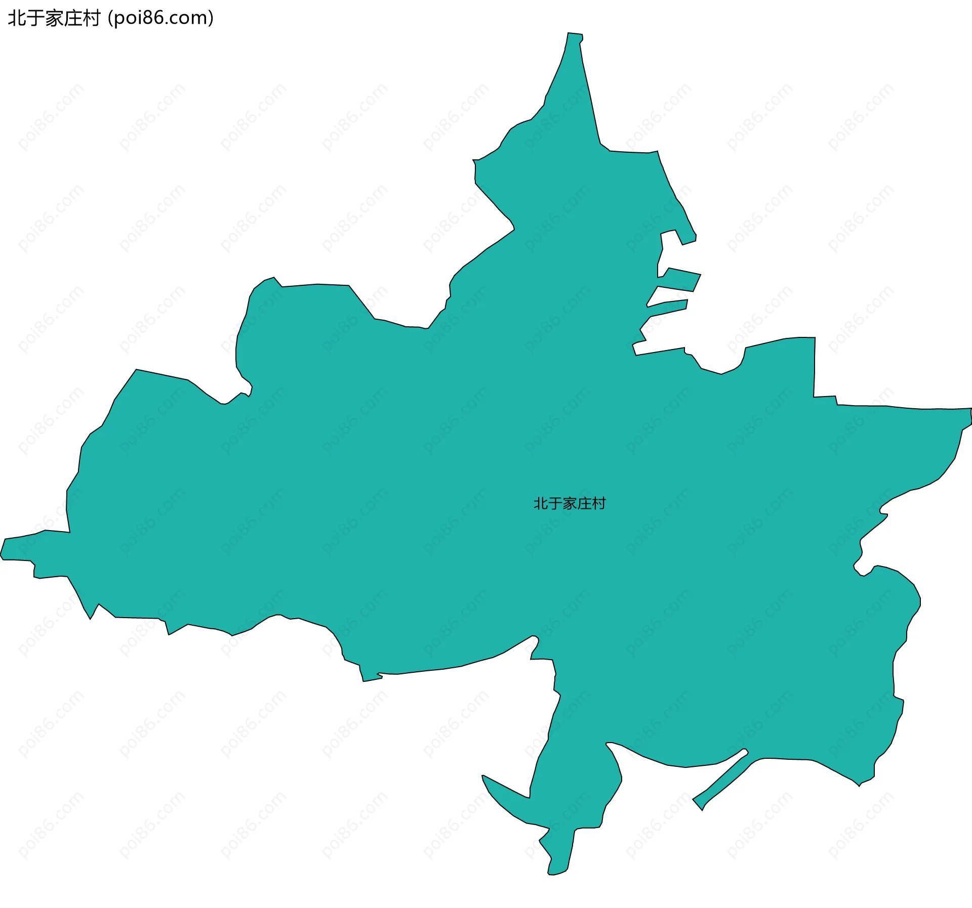 北于家庄村边界地图