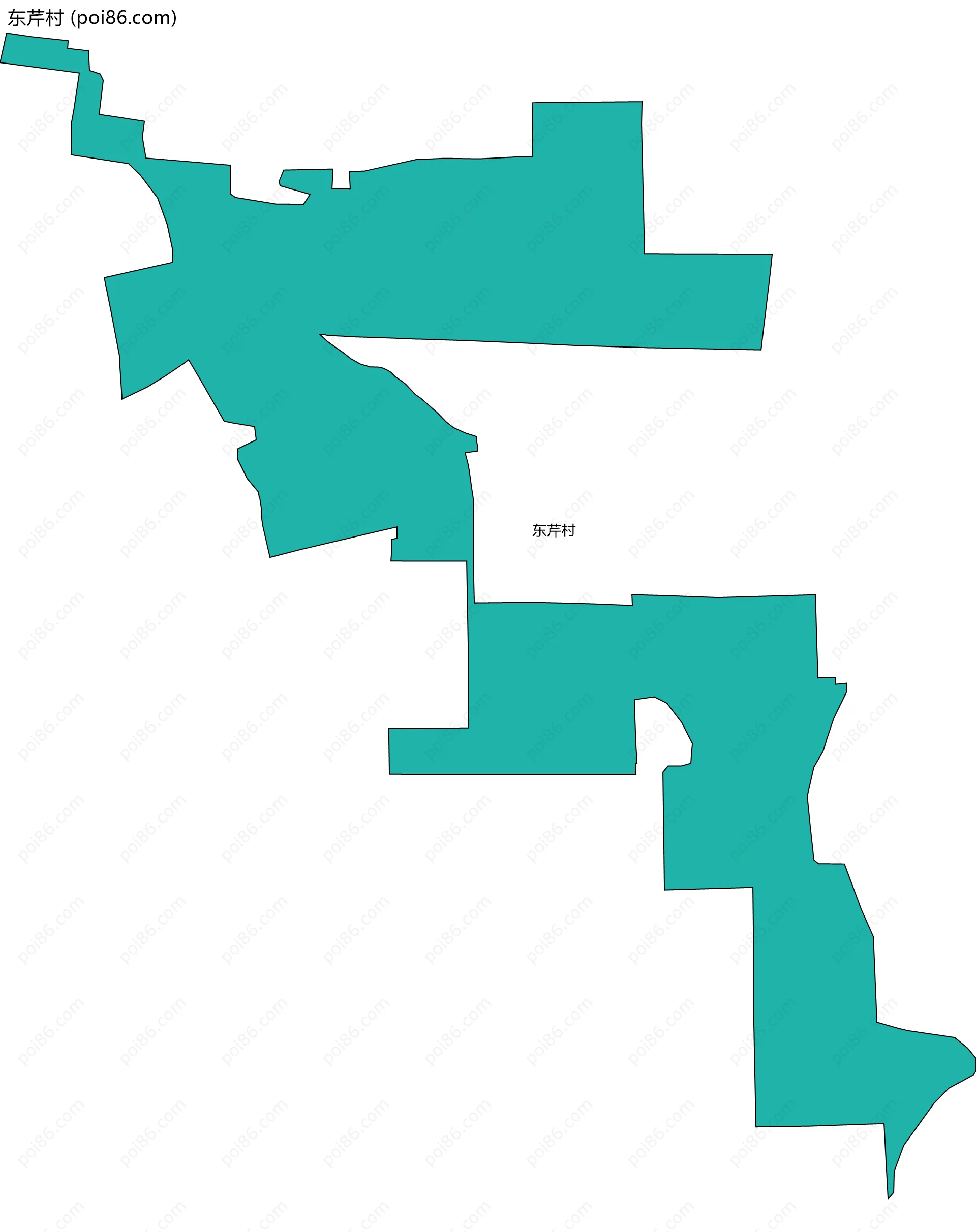 东芹村边界地图