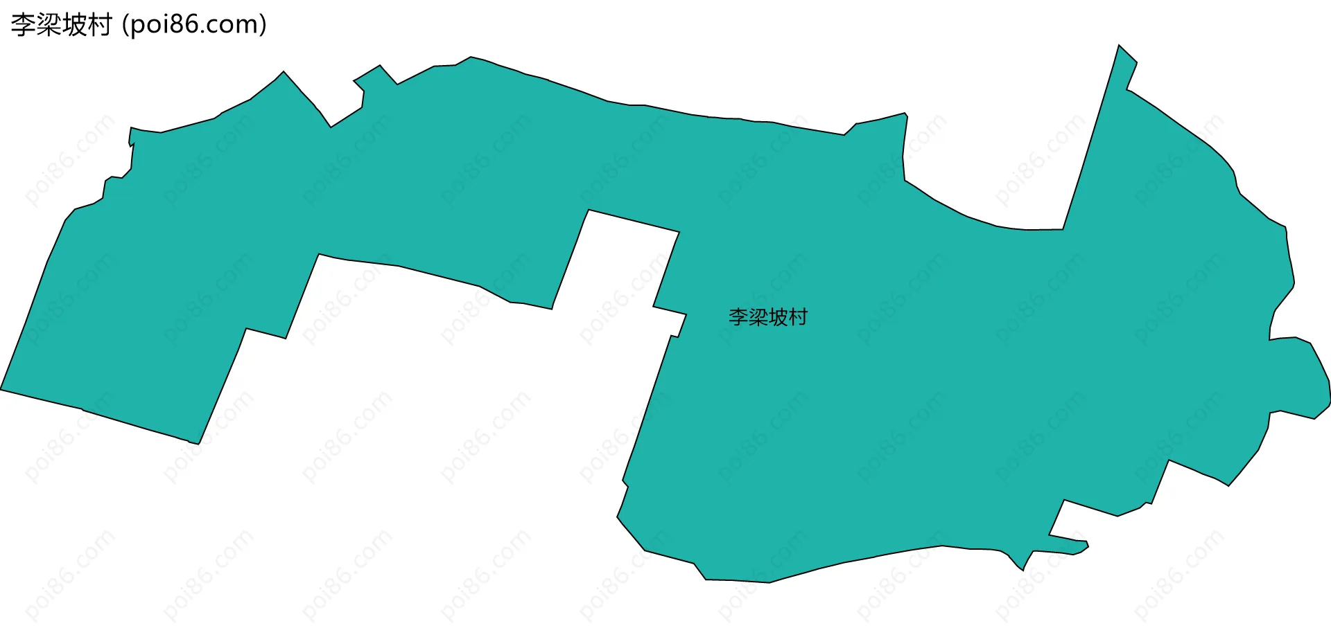 李梁坡村边界地图