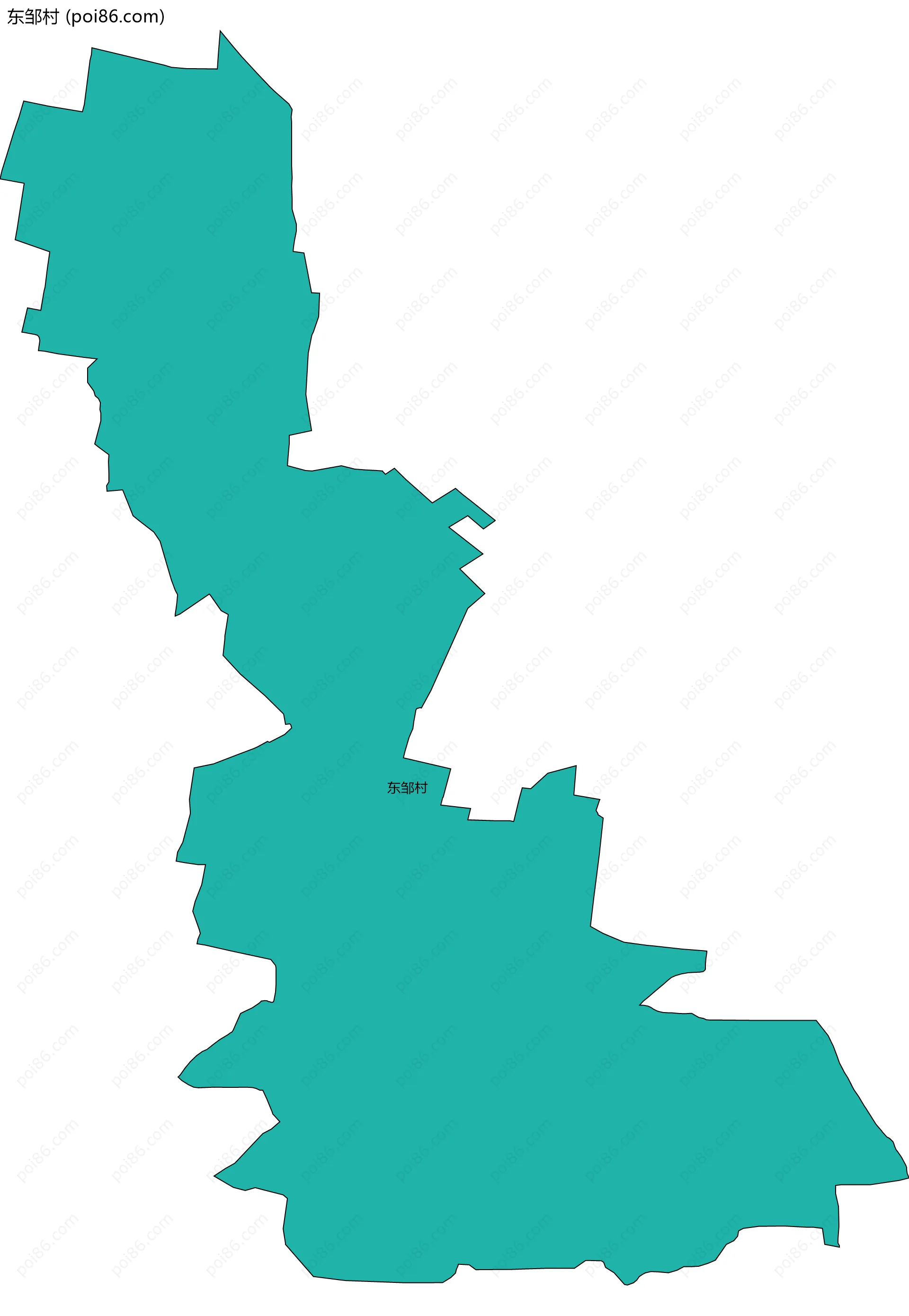 东邹村边界地图