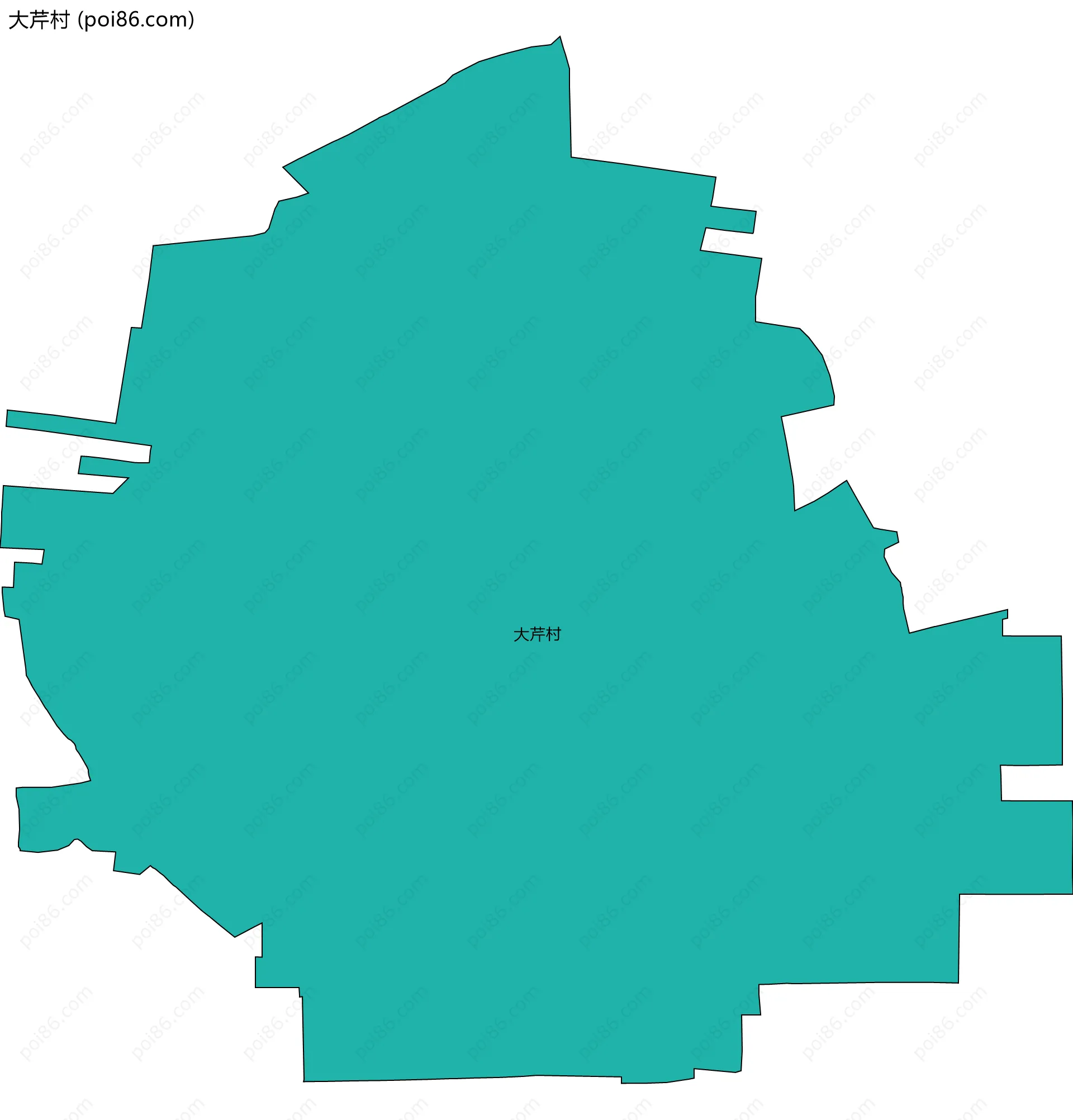大芹村边界地图