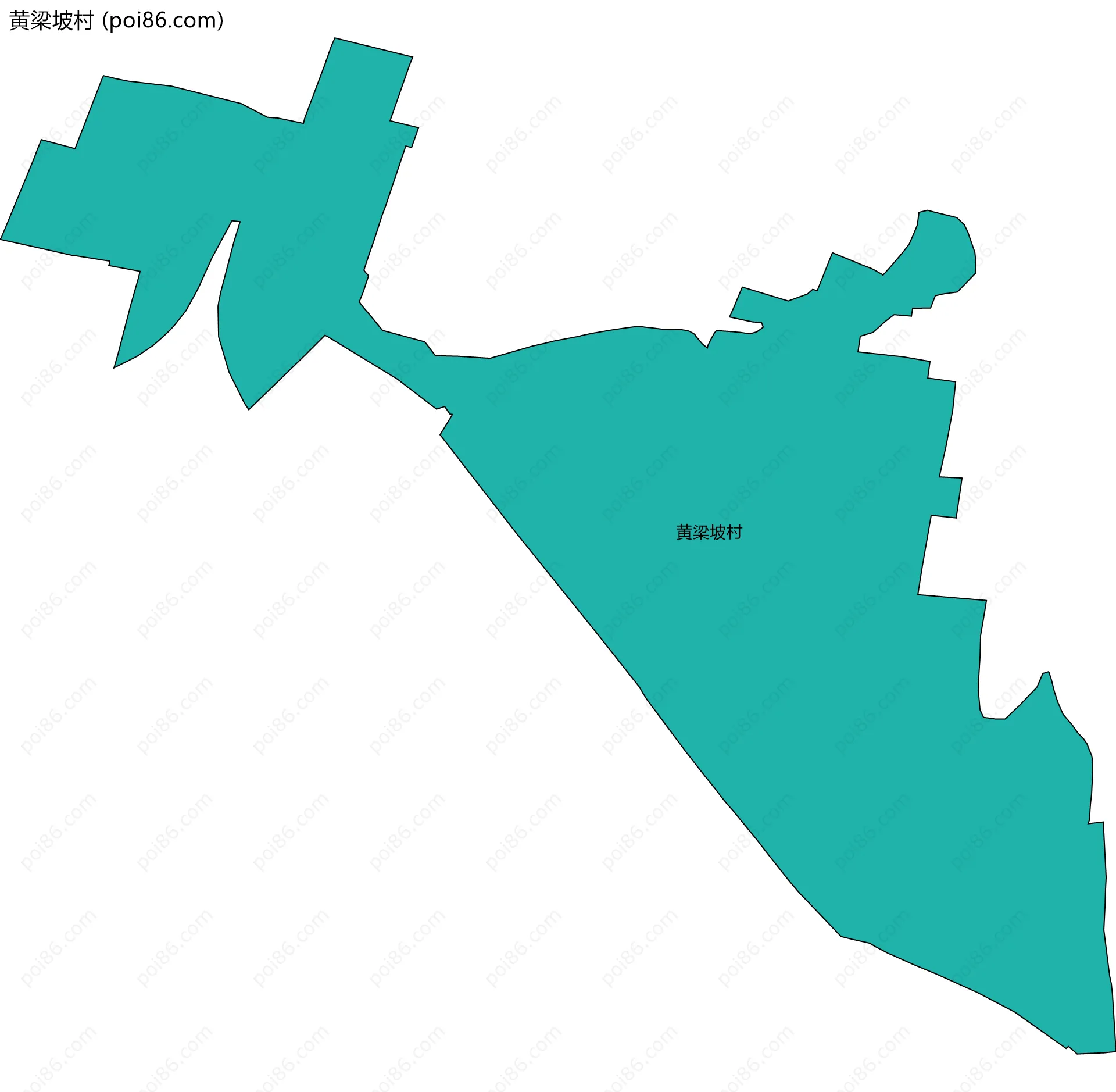 黄梁坡村边界地图