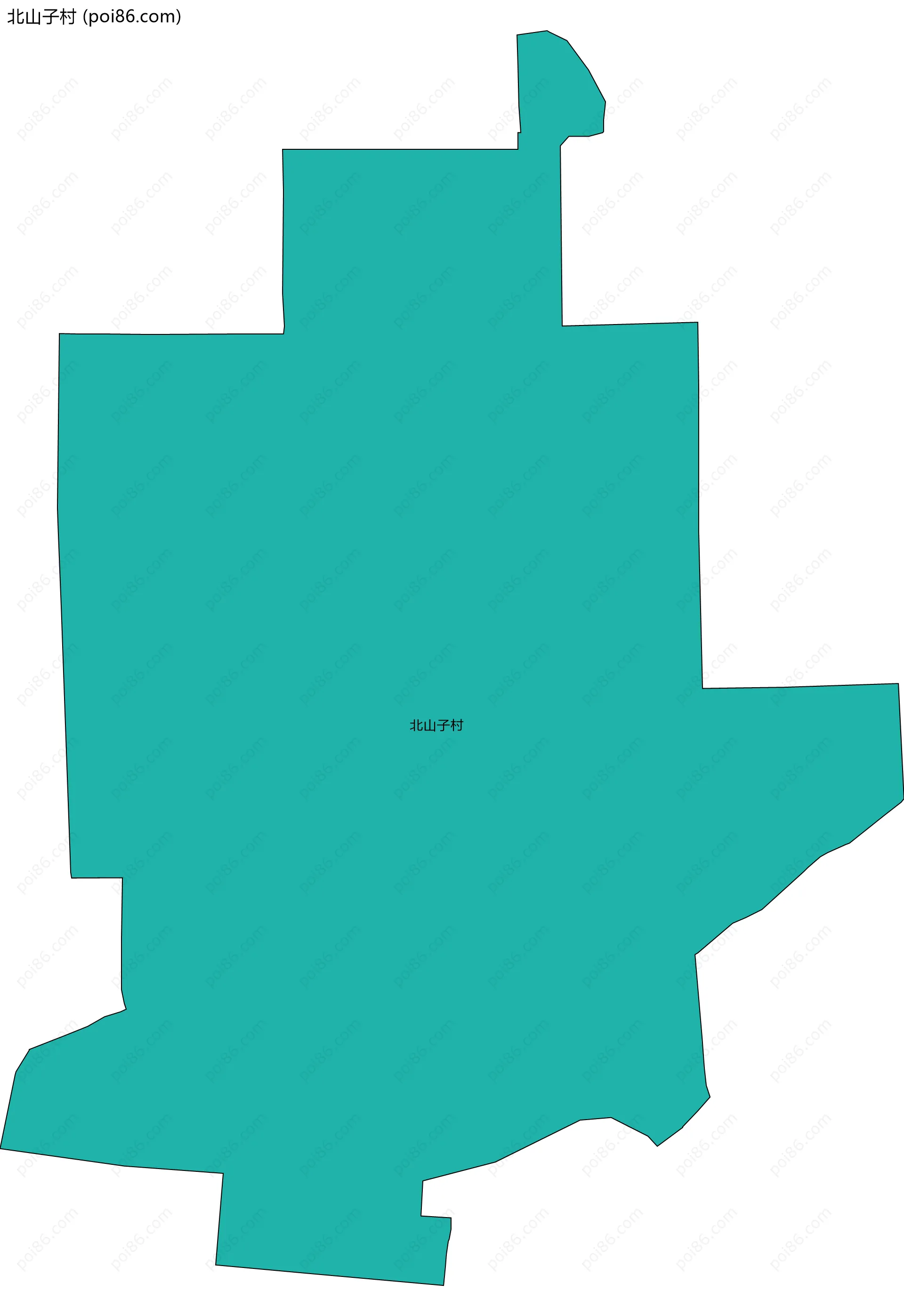 北山子村边界地图