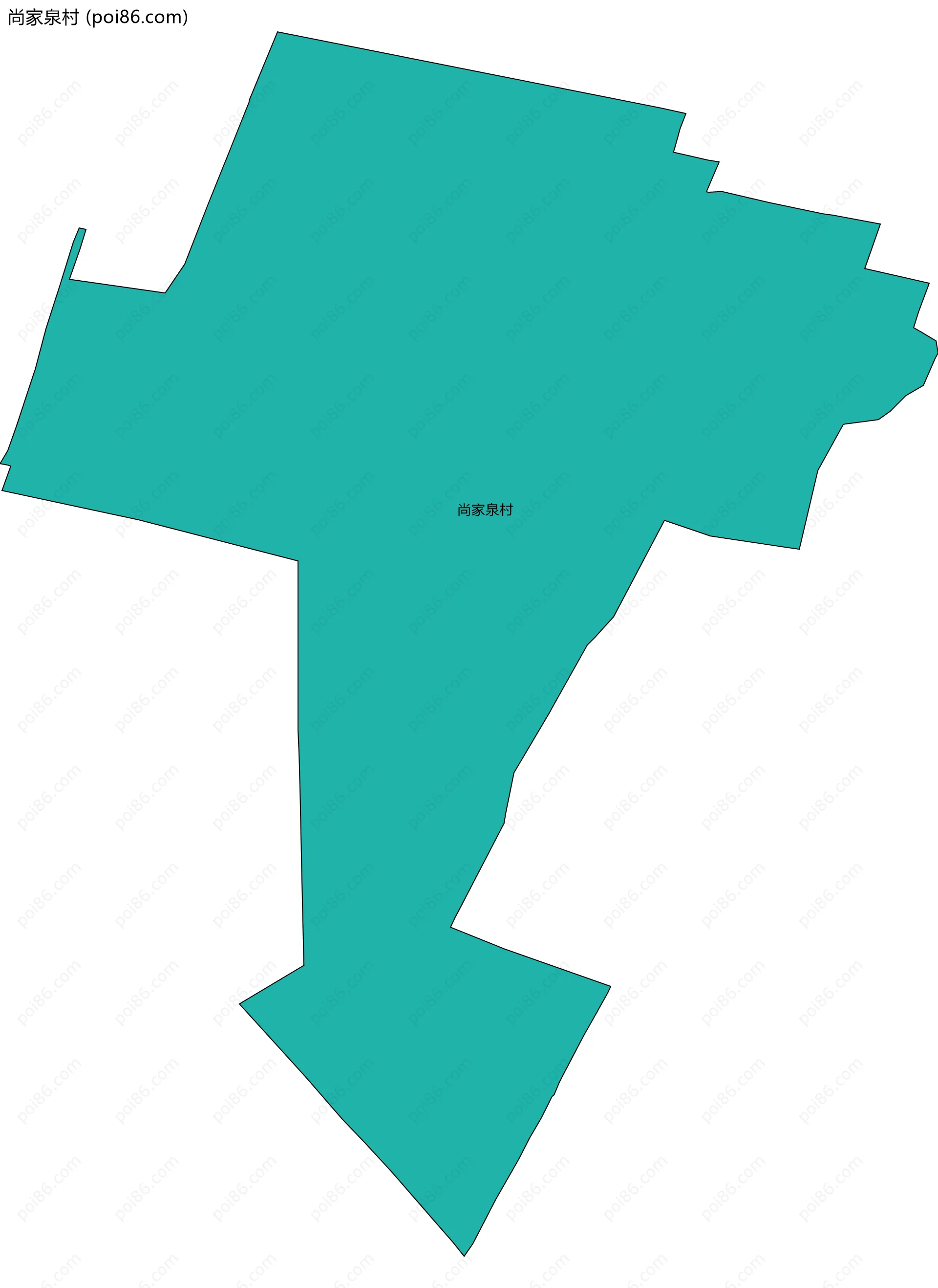 尚家泉村边界地图