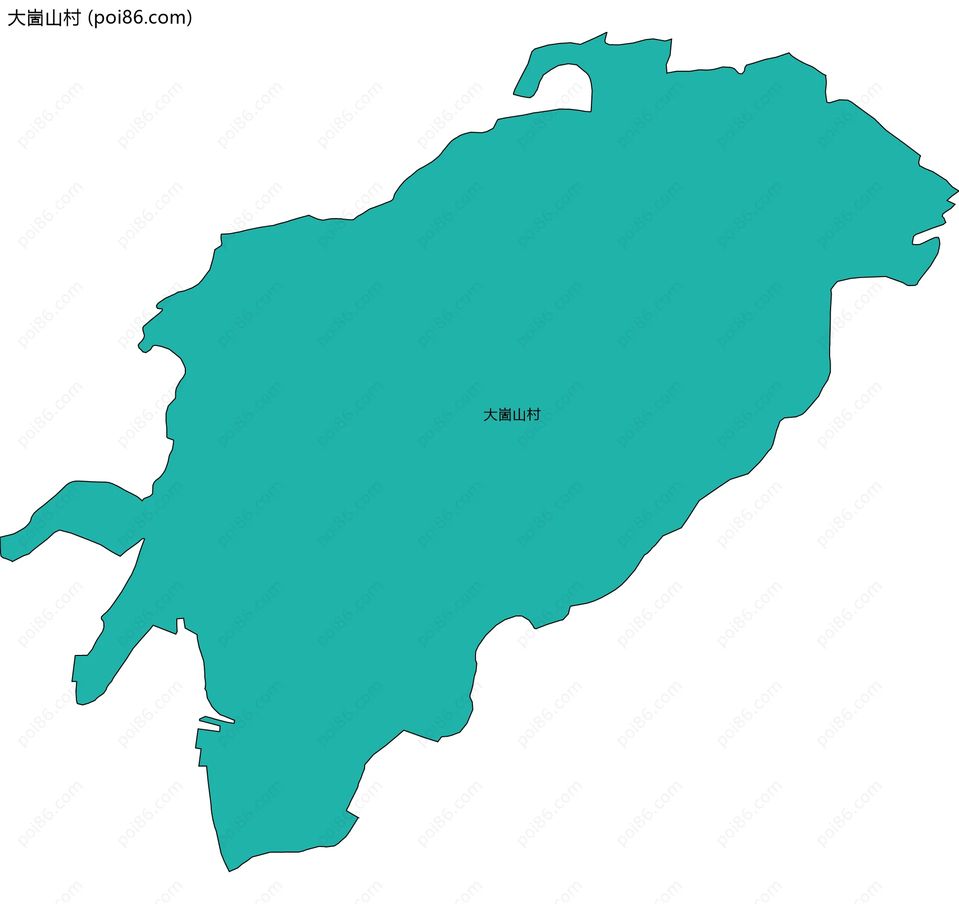 大崮山村边界地图