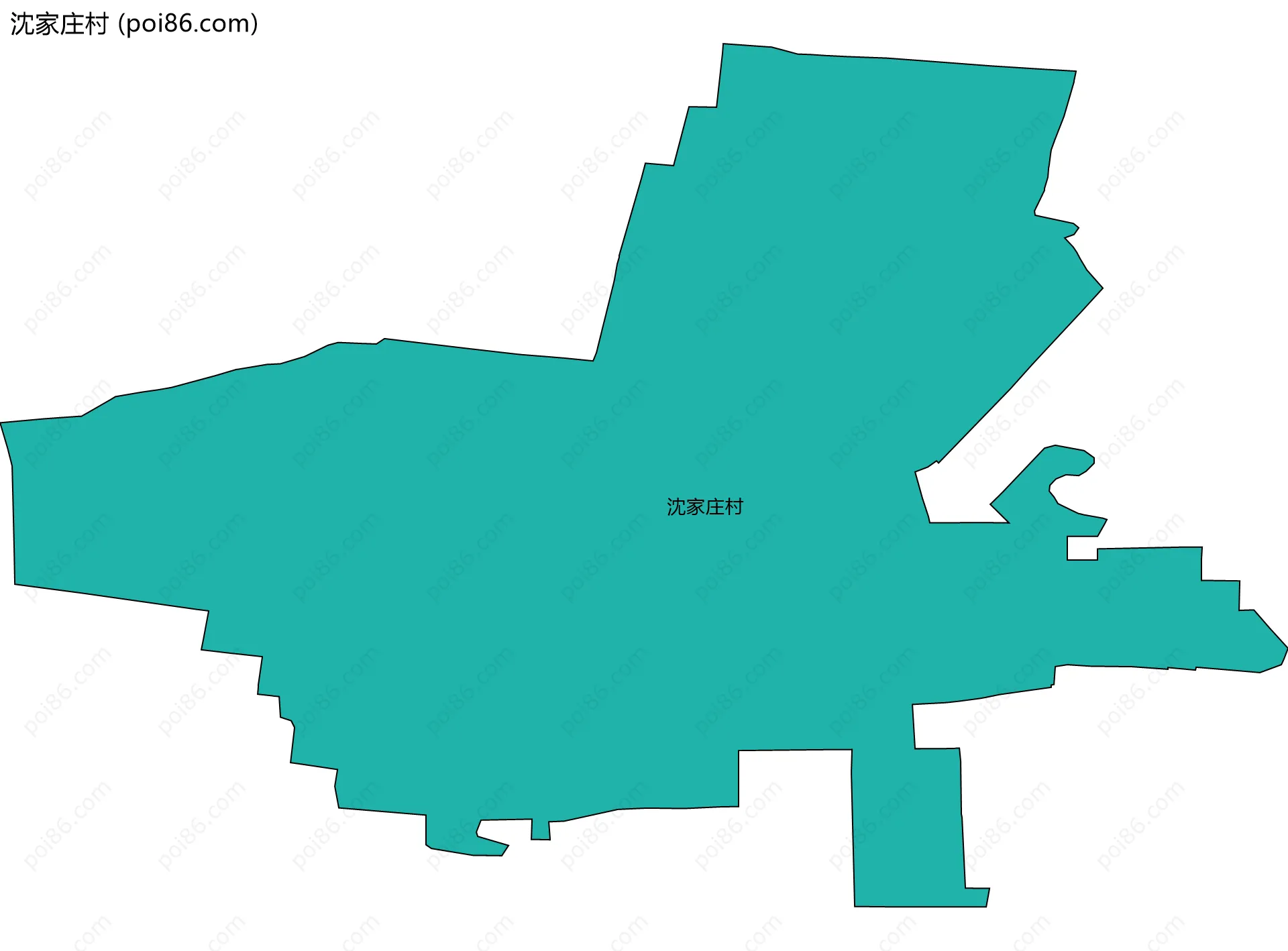 沈家庄村边界地图