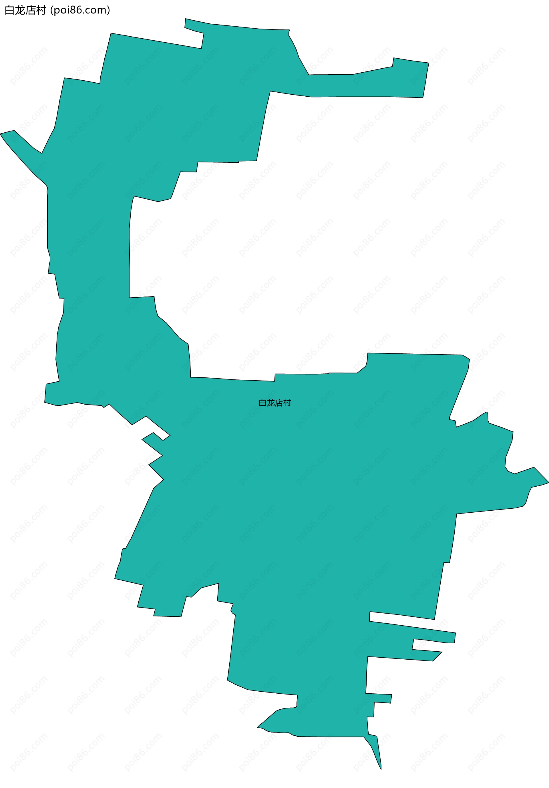 白龙店村边界地图