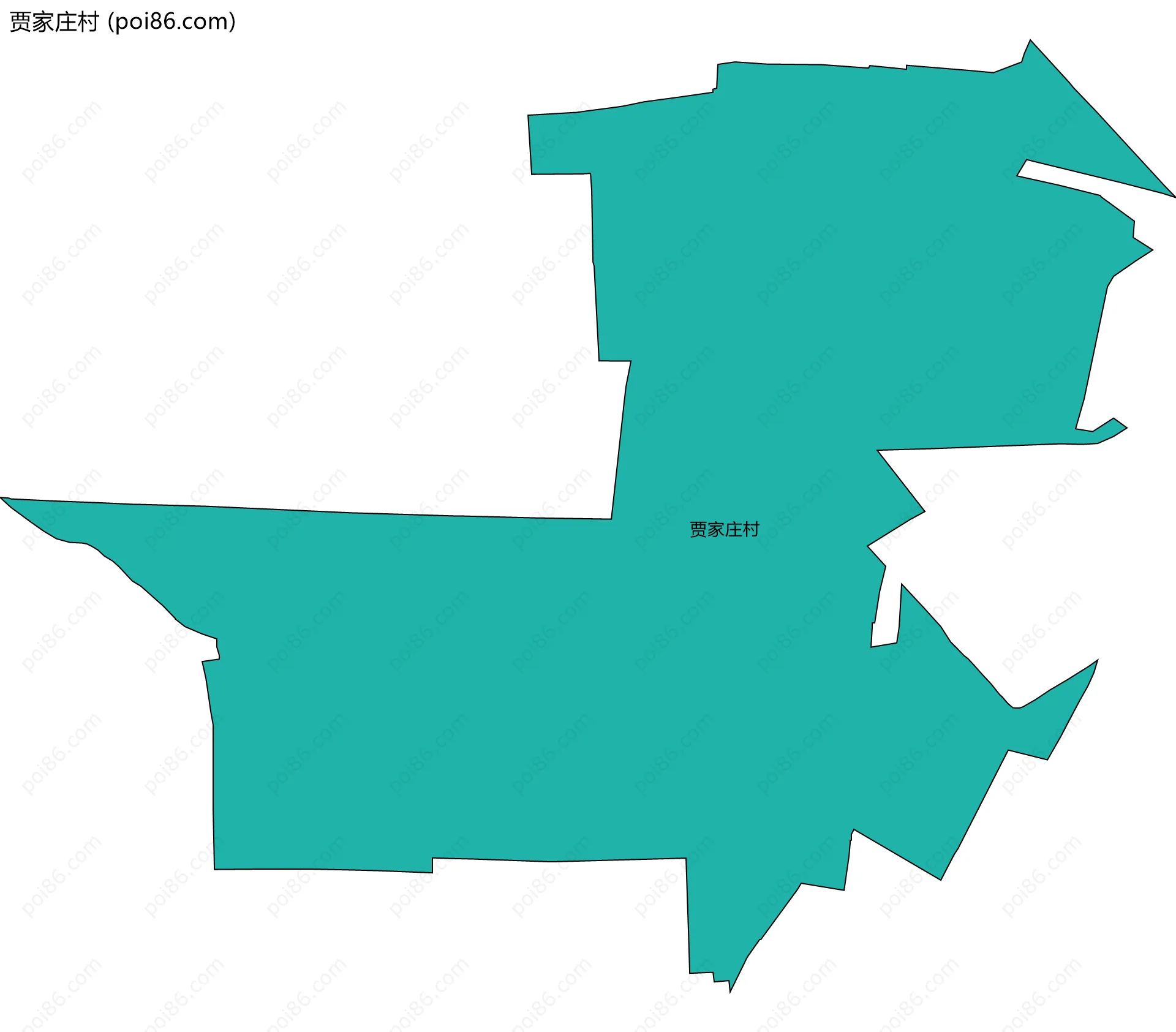 贾家庄村边界地图
