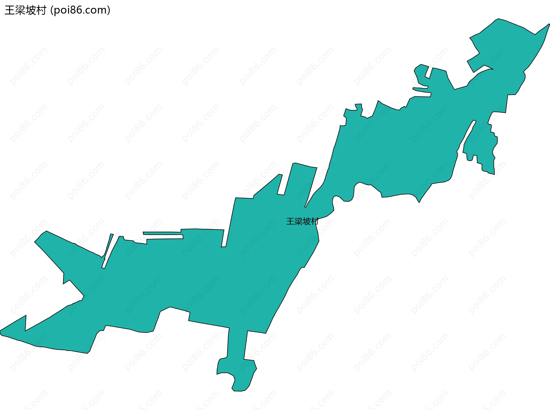 王梁坡村边界地图