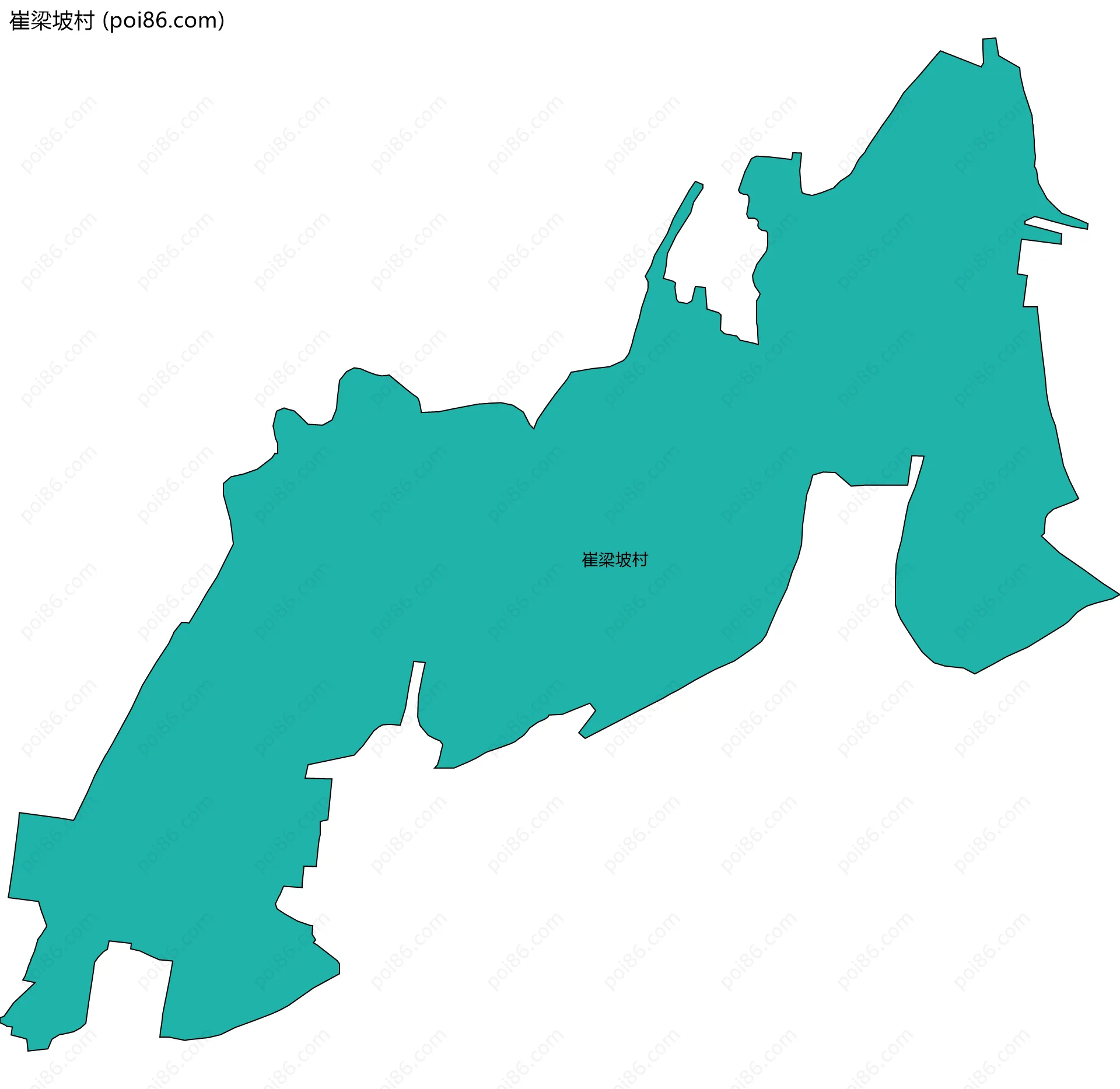 崔梁坡村边界地图