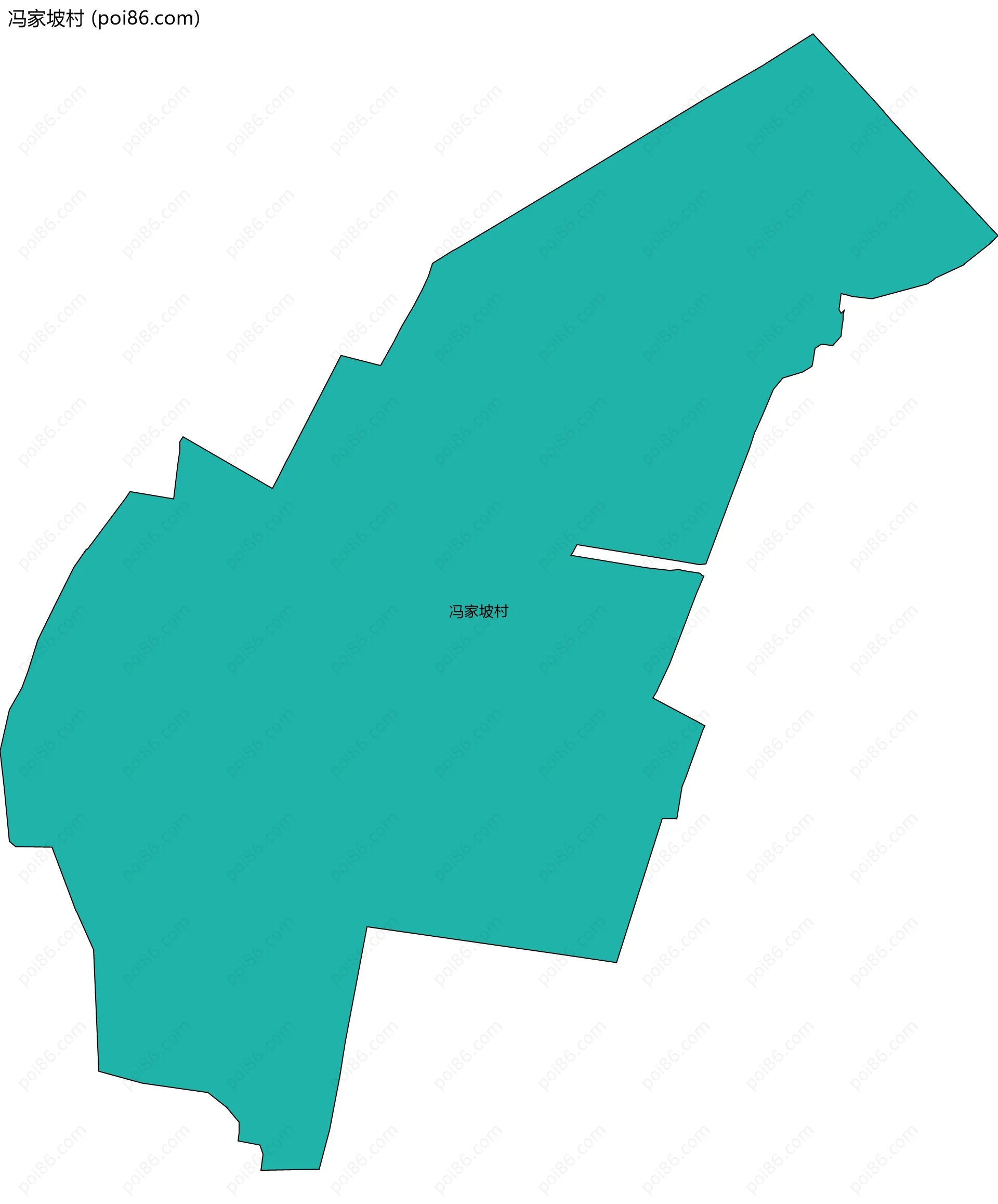 冯家坡村边界地图