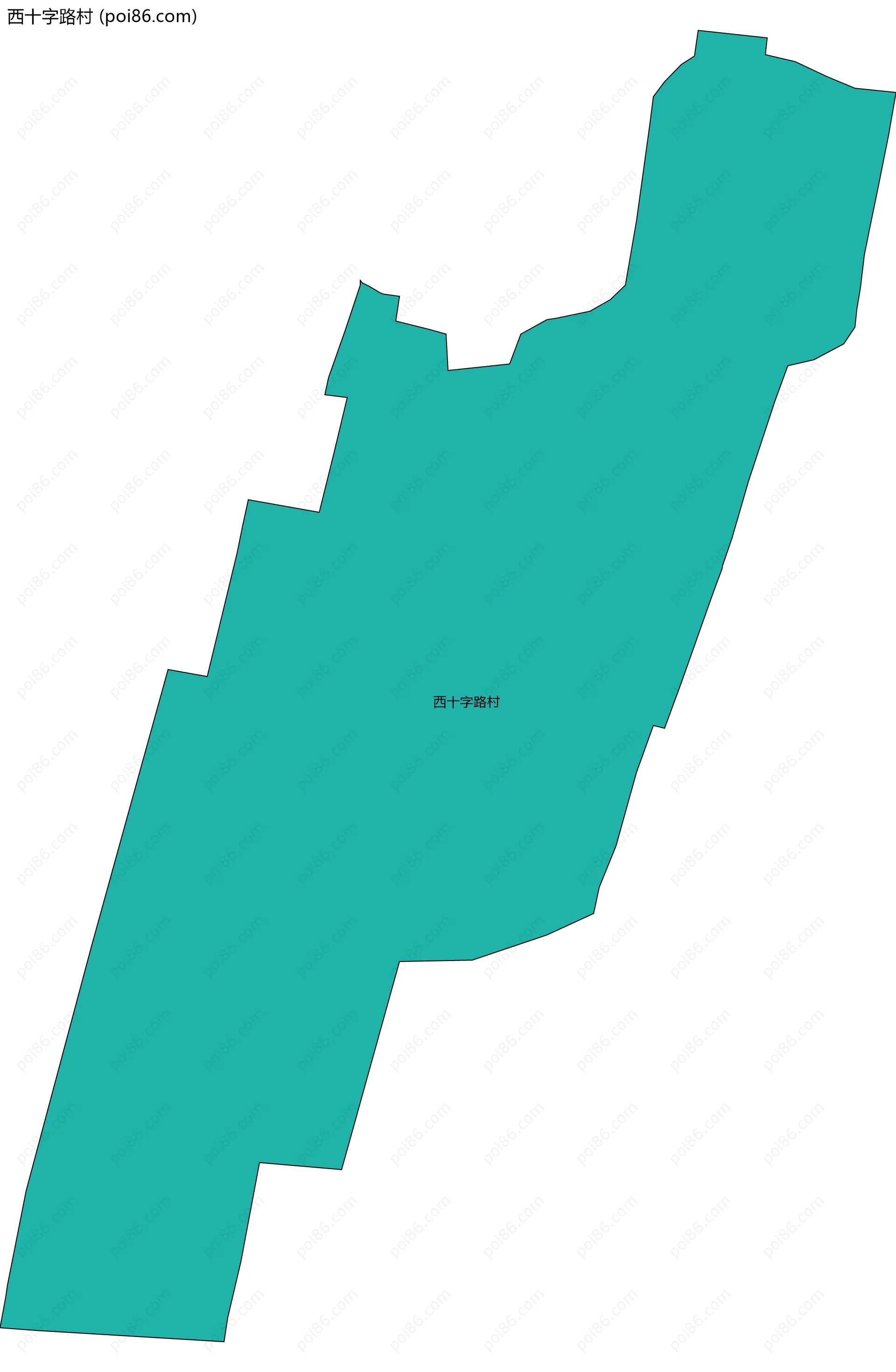 西十字路村边界地图