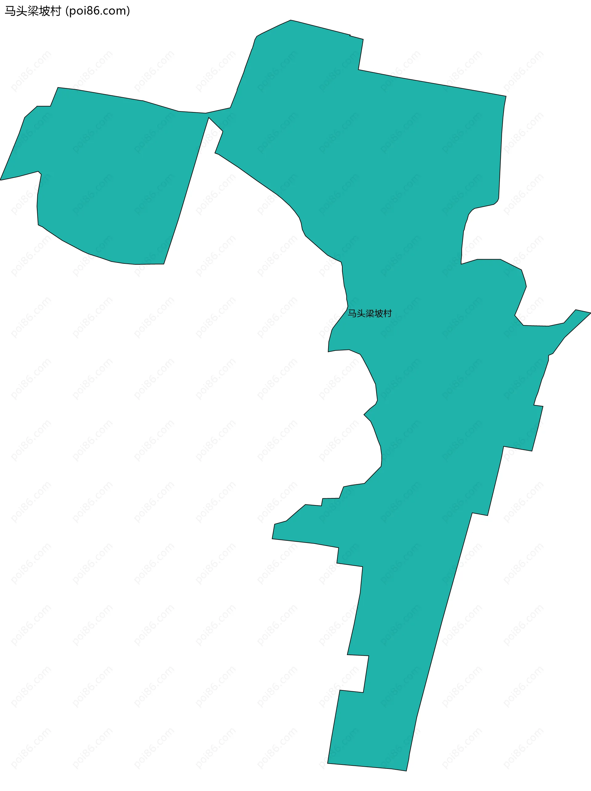 马头梁坡村边界地图