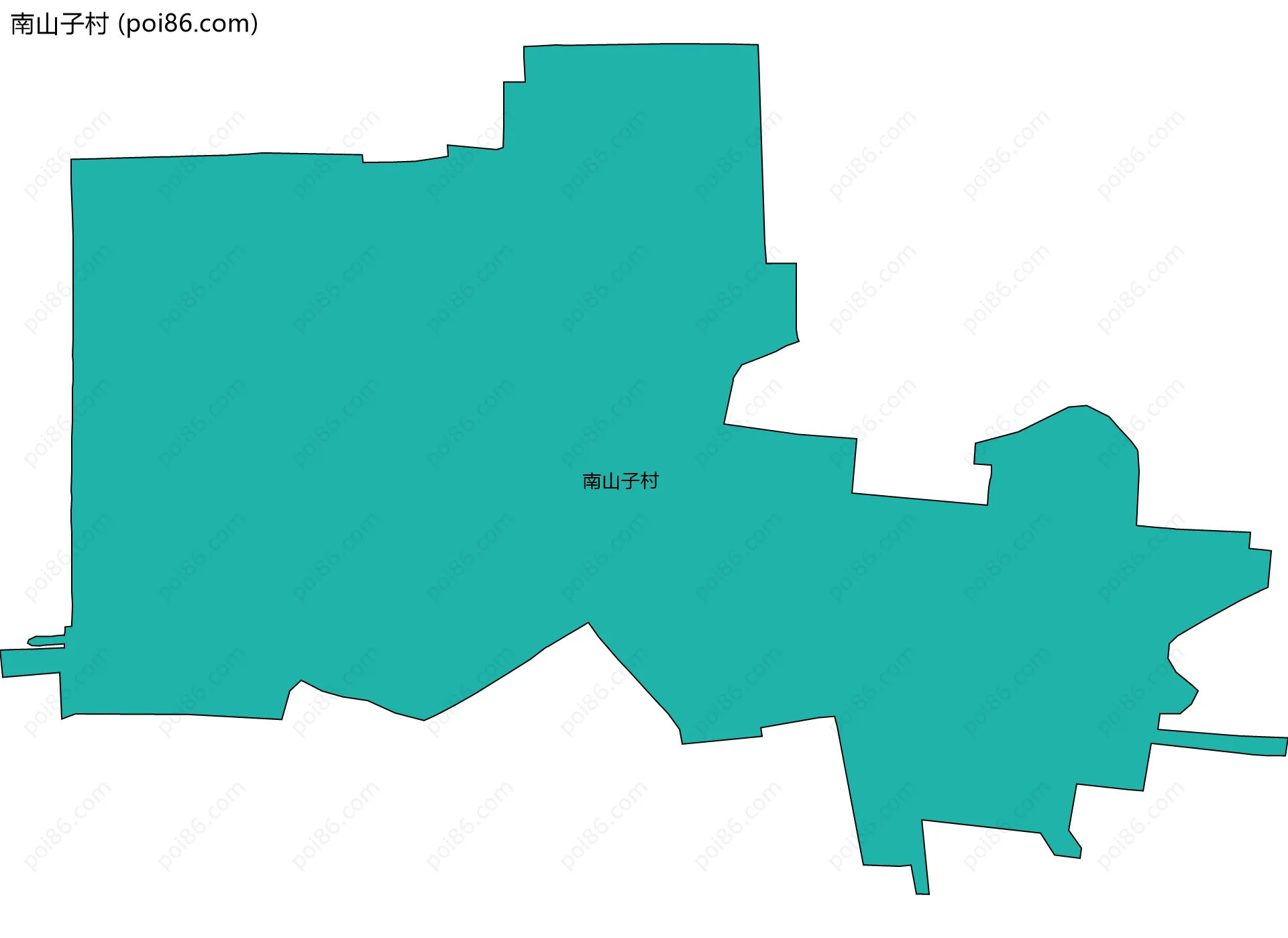 南山子村边界地图