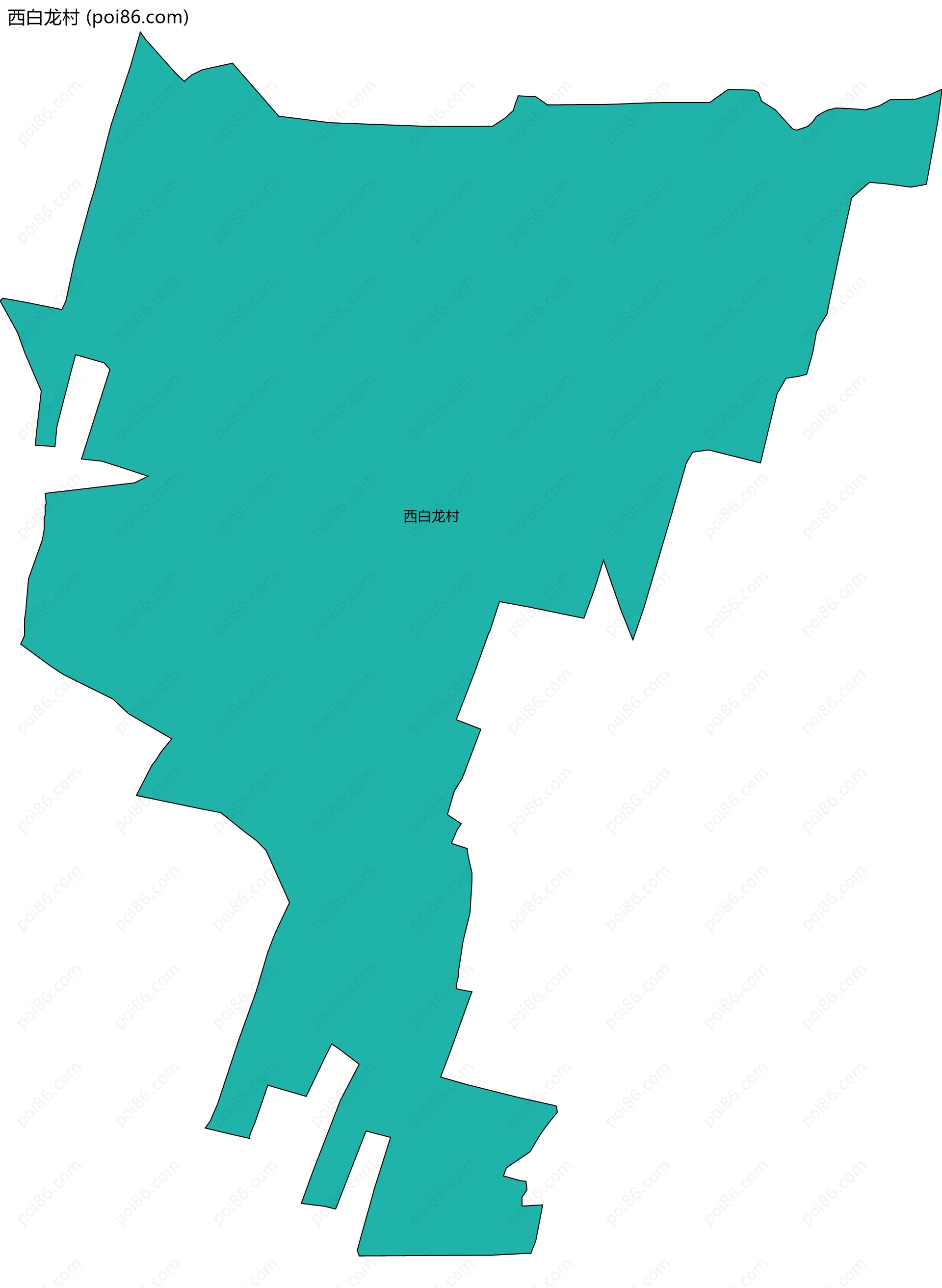 西白龙村边界地图