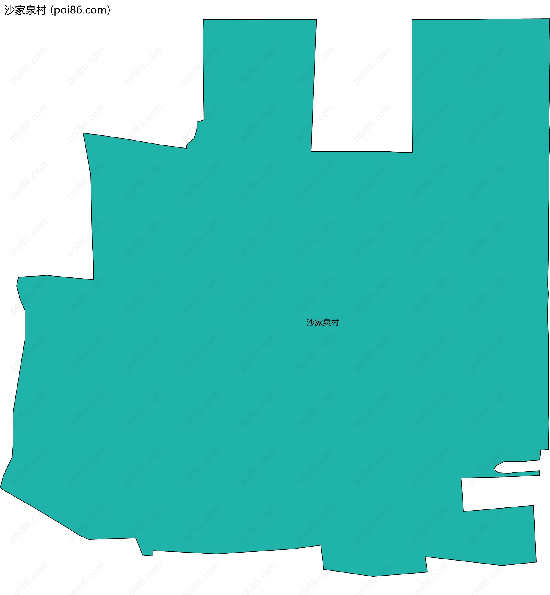 沙家泉村边界地图