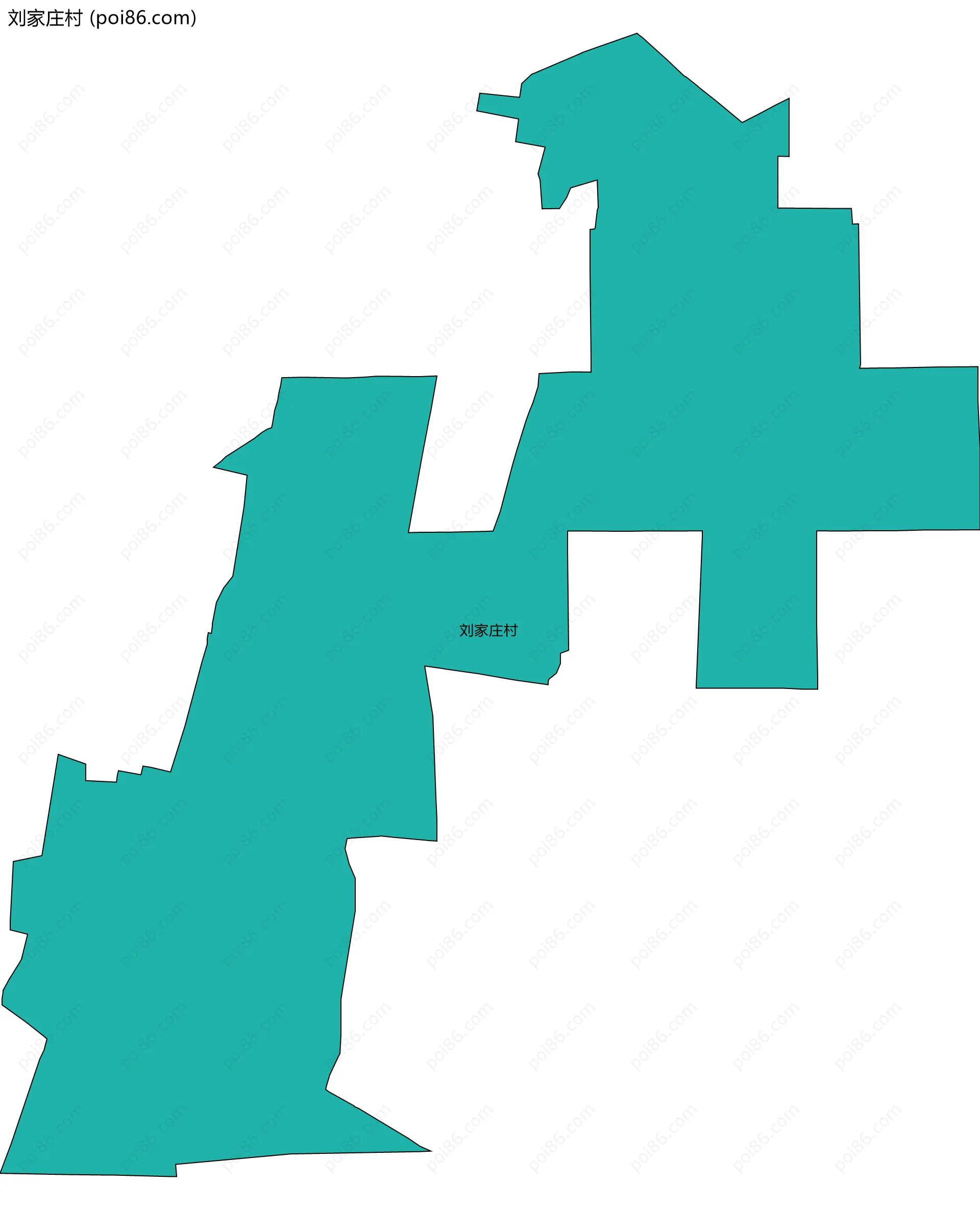 刘家庄村边界地图