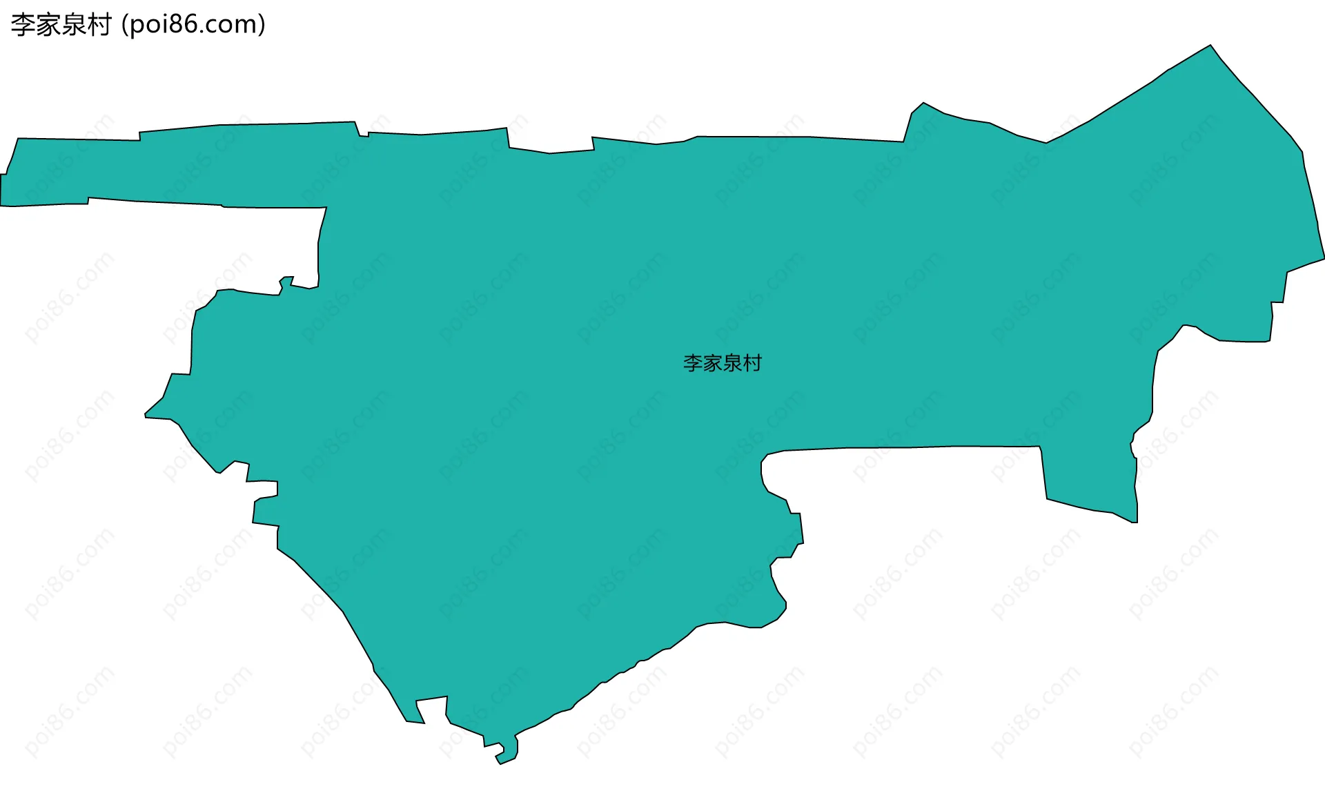 李家泉村边界地图