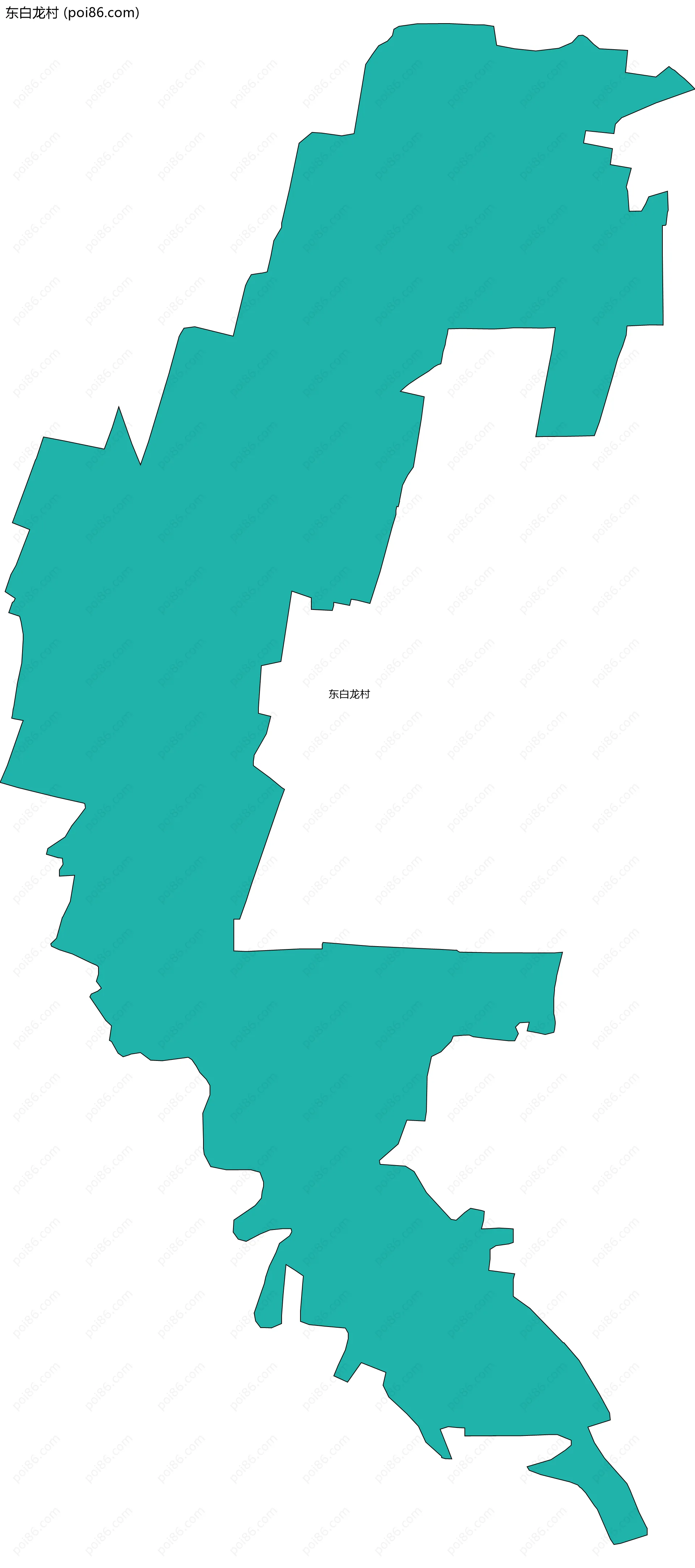 东白龙村边界地图