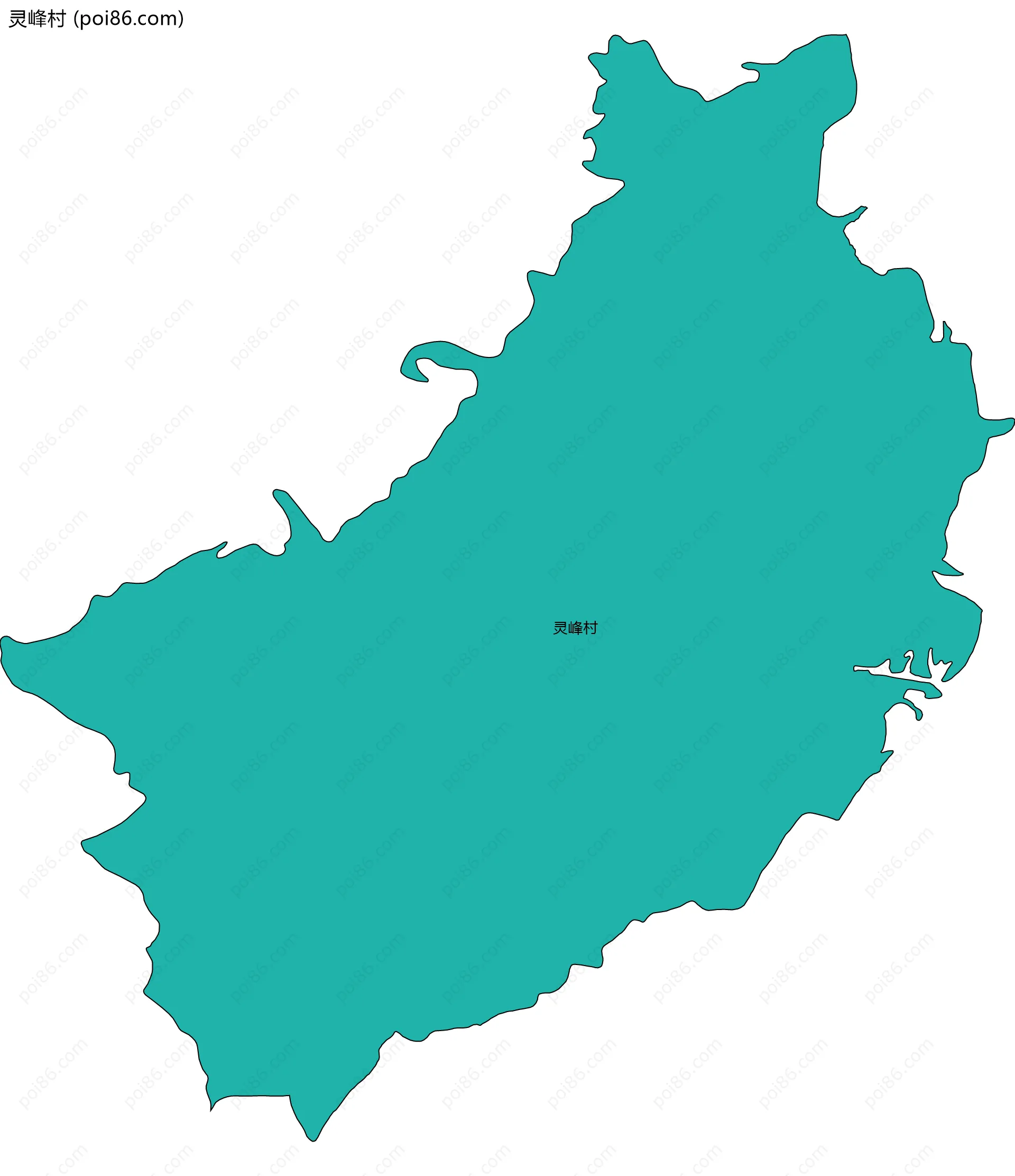 灵峰村边界地图