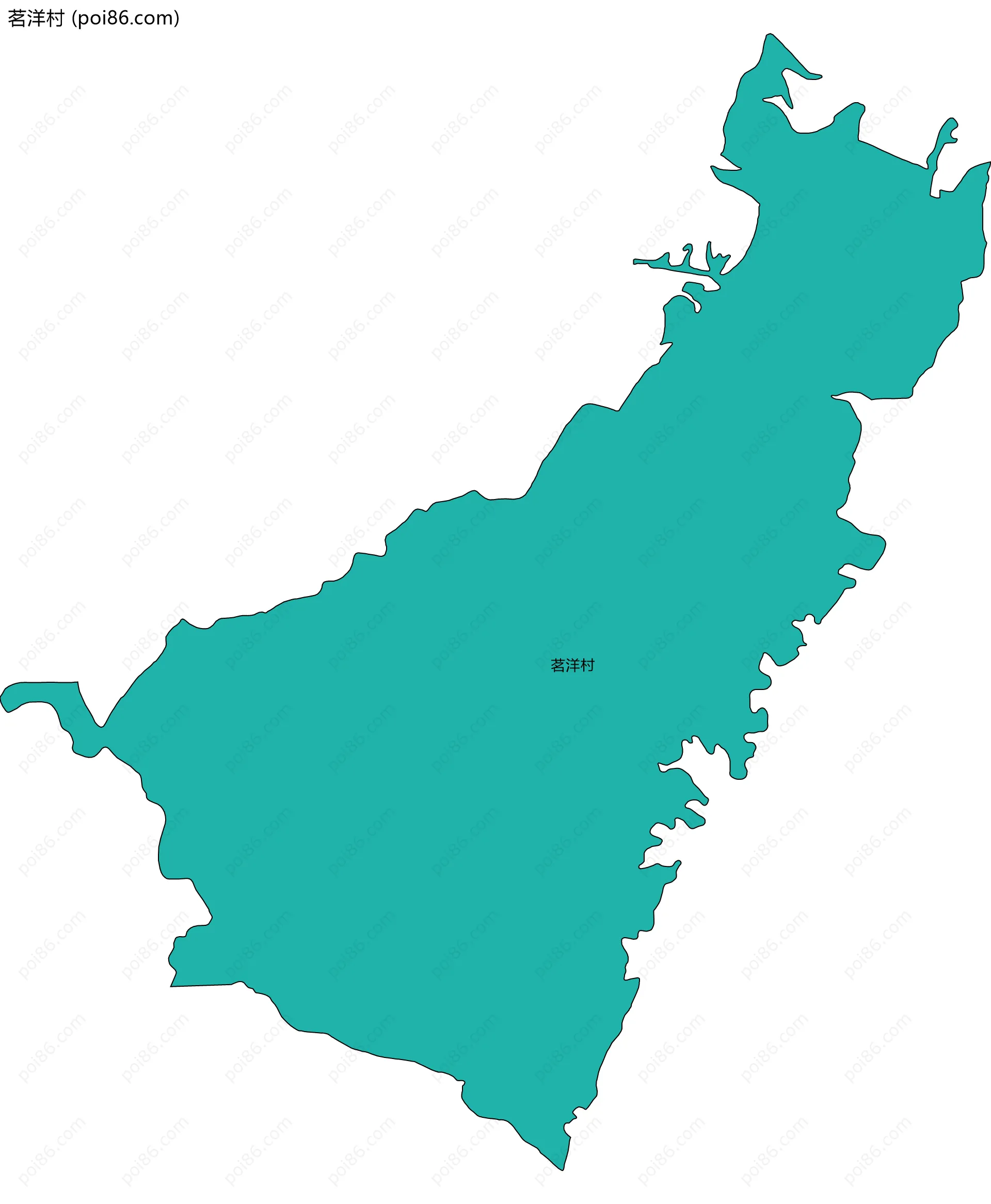 茗洋村边界地图