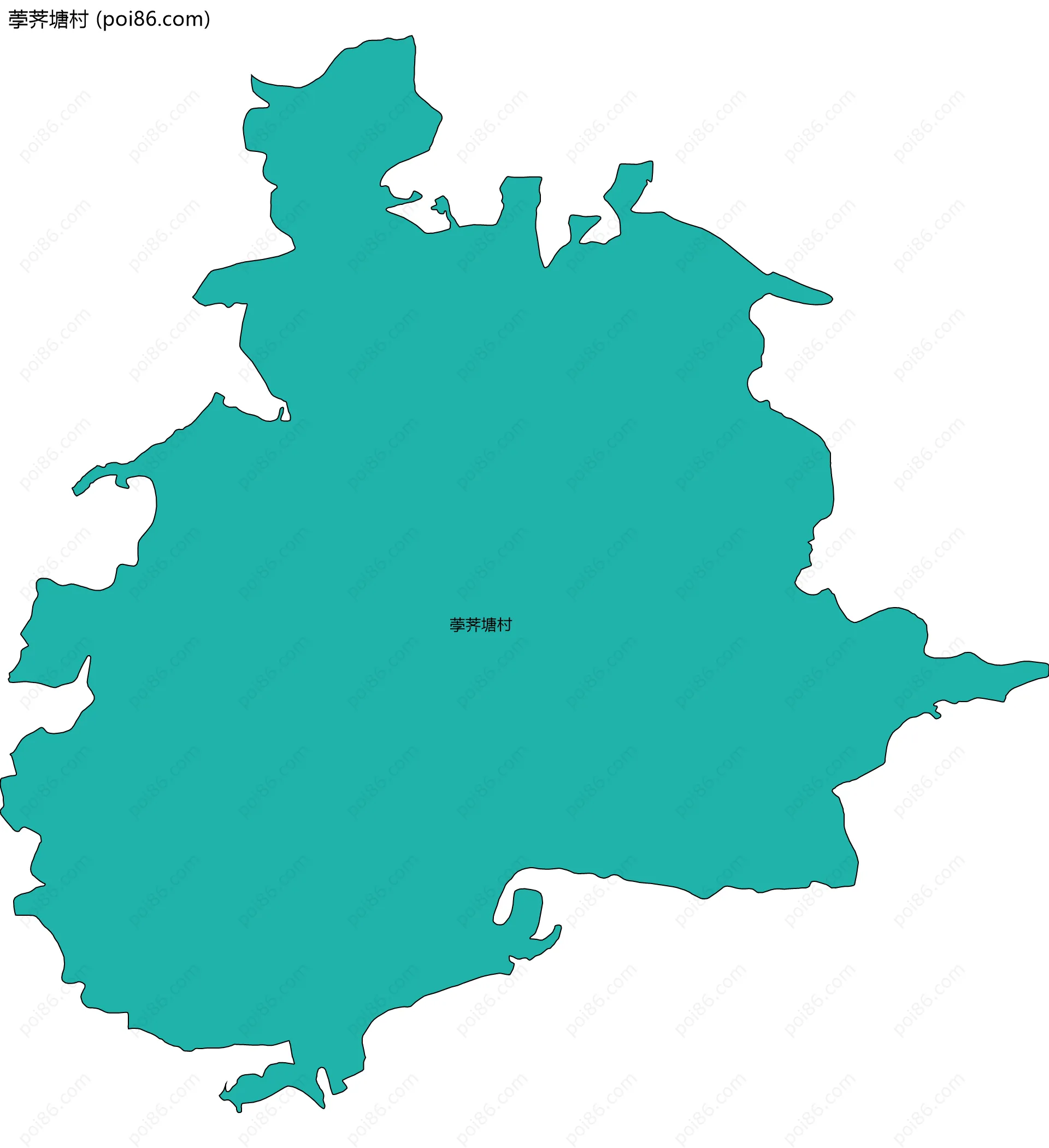 荸荠塘村边界地图