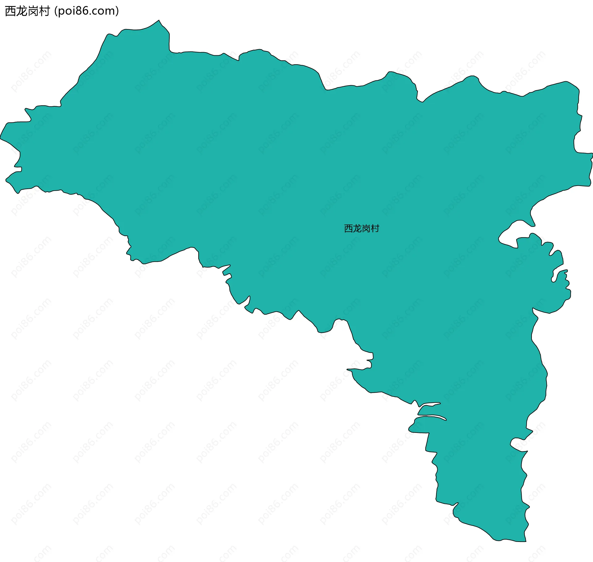 西龙岗村边界地图