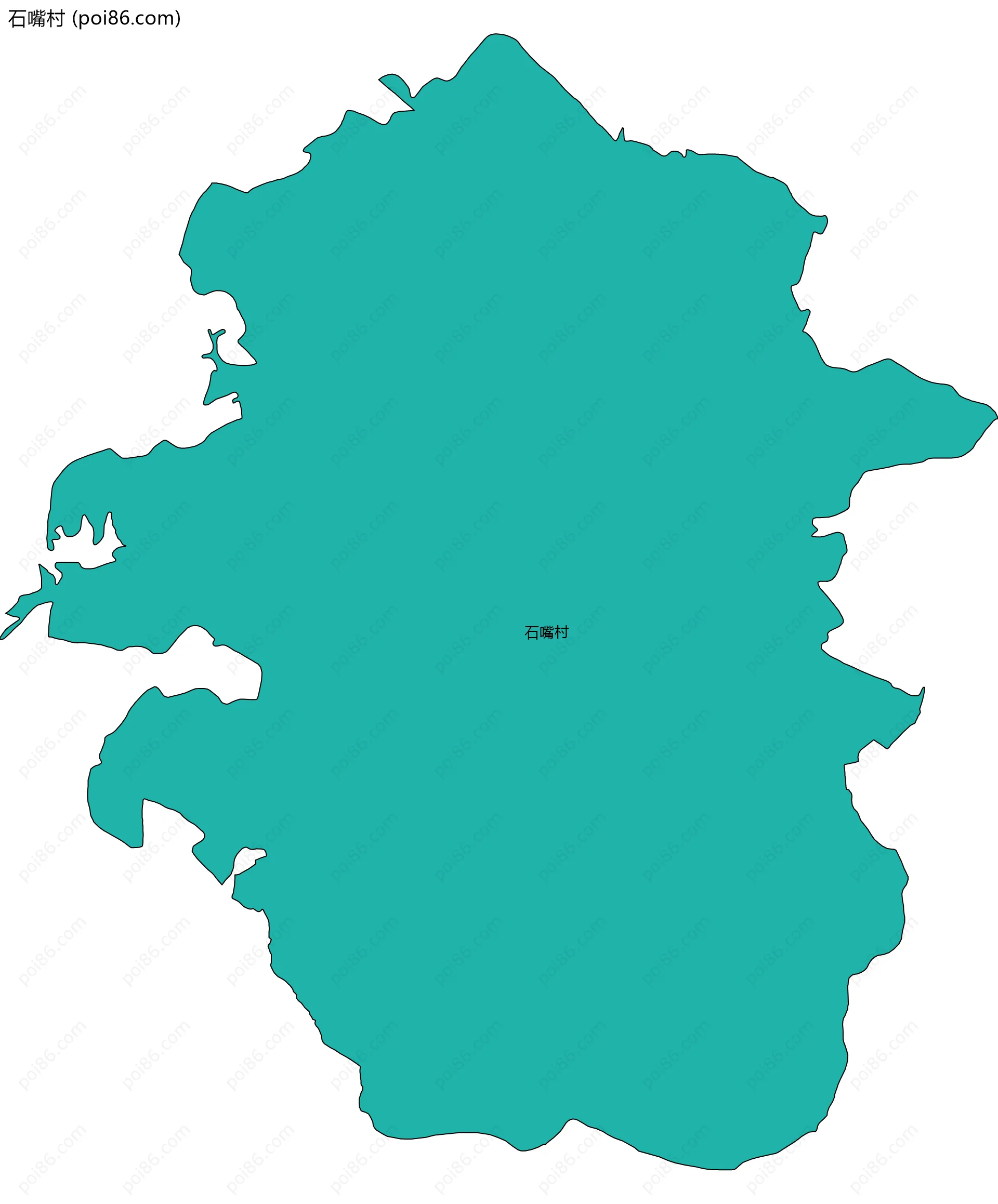 石嘴村边界地图