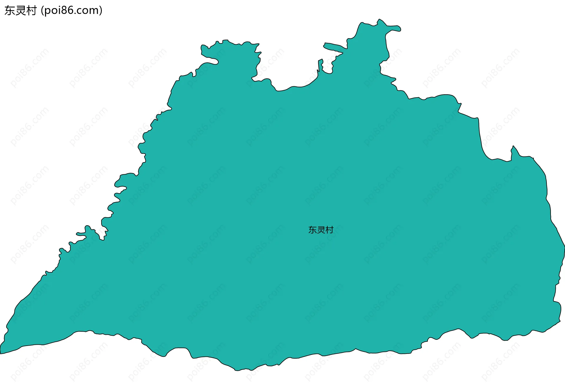 东灵村边界地图